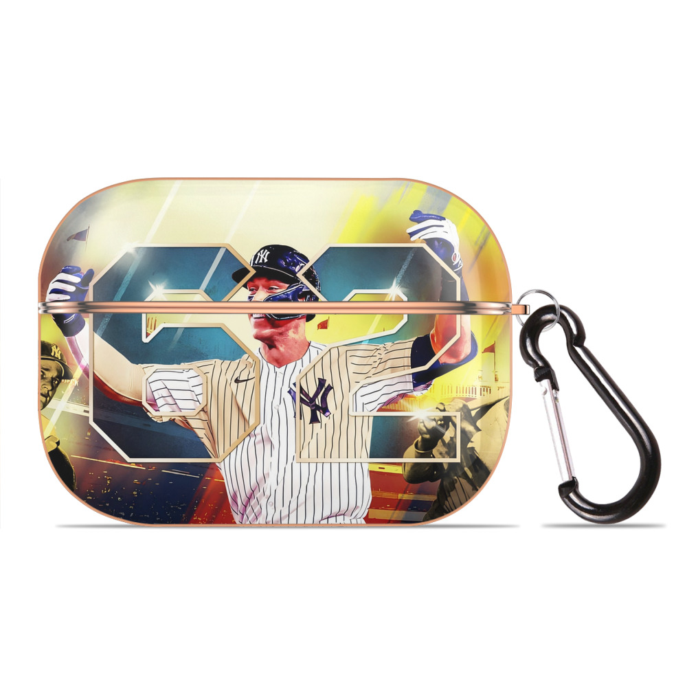 Aaron Judge 62nd Home Run AirPods Pro Protective Case Rose Gold, Flexible PC Material, Precise Fit, Anti-Slip Cover, Full Protection, Fingerprint Resistant, Washable With Keychain