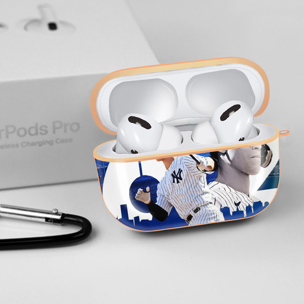 Aaron Judge 62 Home Runs AirPods Pro Protective Case Rose Gold, Flexible PC Material, Precise Fit, Anti-Slip Cover, Full Protection, Fingerprint Resistant, Washable With Keychain