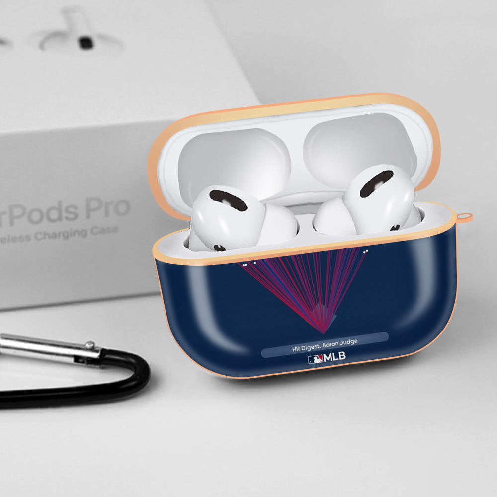 Aaron Judge 62HR Digest AirPods Pro Protective Case Rose Gold, Flexible PC Material, Precise Fit, Anti-Slip Cover, Full Protection, Fingerprint Resistant, Washable With Keychain