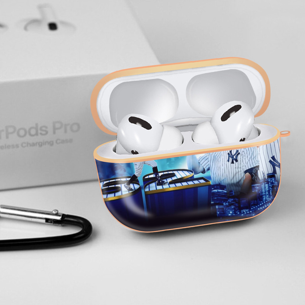 aaron judge 62nd home run AirPods Pro Protective Case Rose Gold, Flexible PC Material, Precise Fit, Anti-Slip Cover, Full Protection, Fingerprint Resistant, Washable With Keychain
