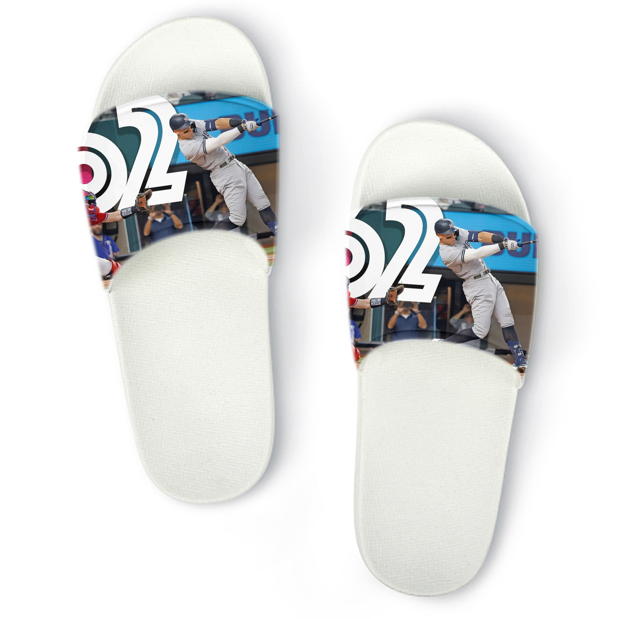 Aaron Judge 62nd Home Run PVC Home Slippers For Men & Women – Durable, Comfortable, Waterproof, Non-Slip, Stylish Casual Indoor & Outdoor Sandals