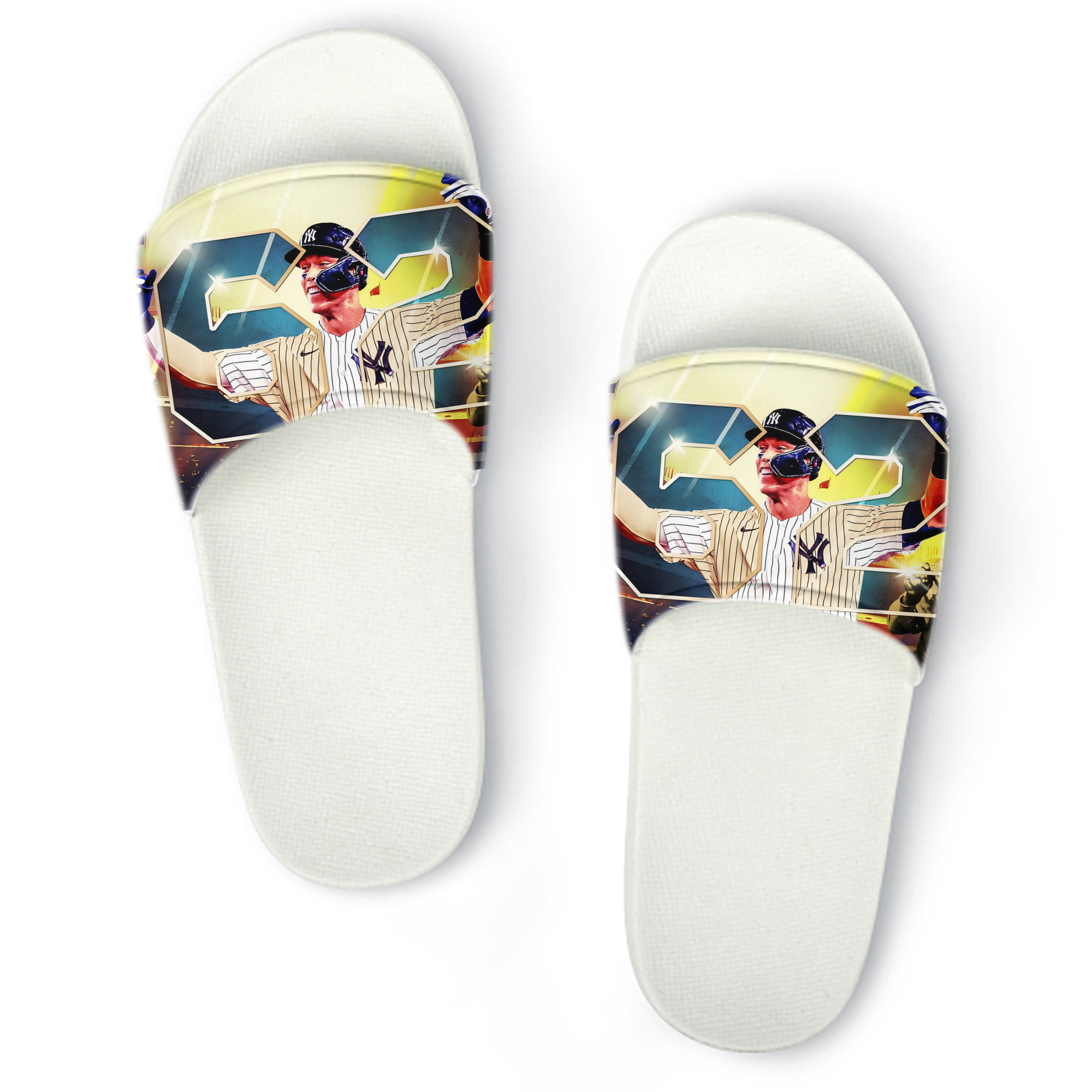 Aaron Judge 62nd Home Run PVC Home Slippers For Men & Women – Durable, Comfortable, Waterproof, Non-Slip, Stylish Casual Indoor & Outdoor Sandals