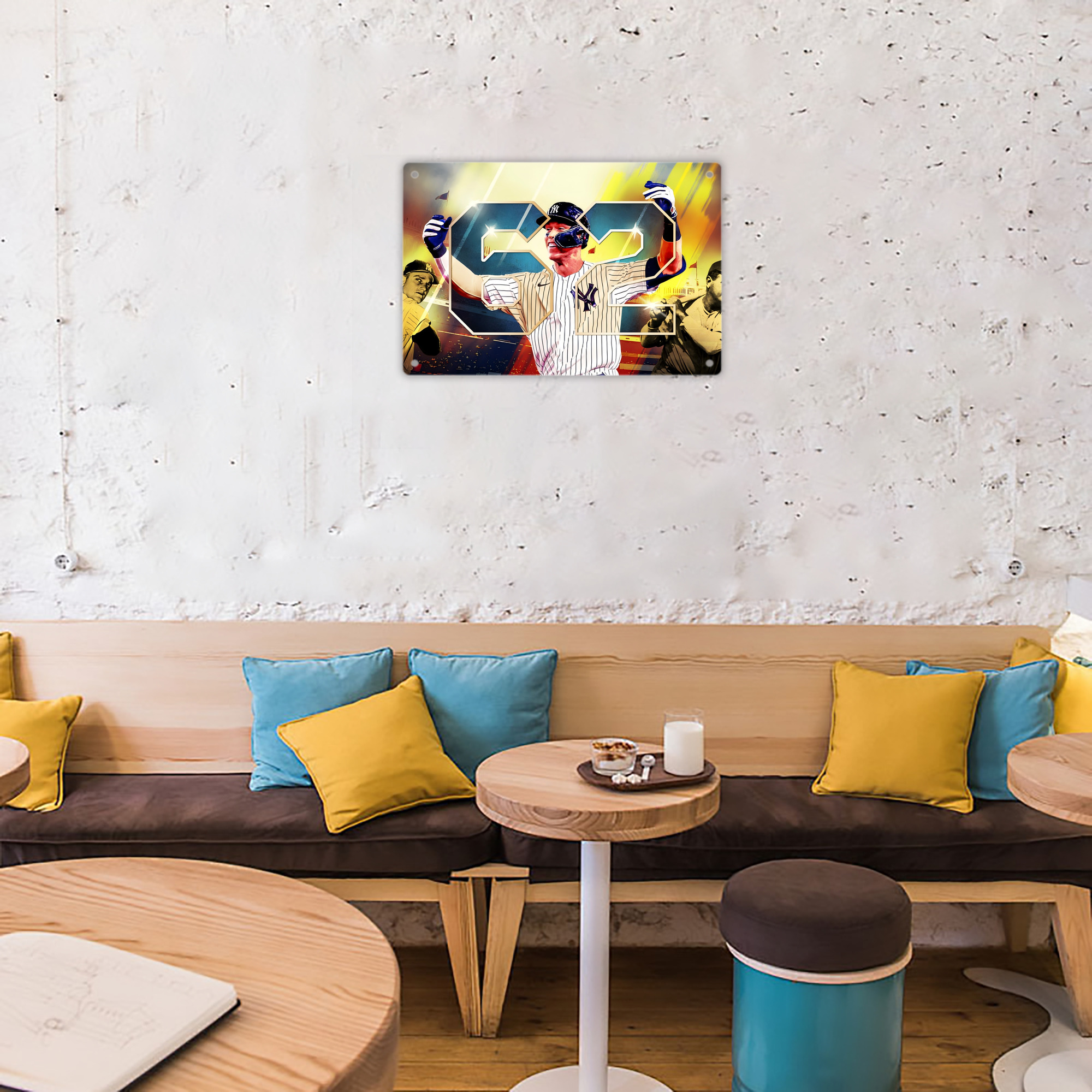 Aaron Judge 62nd Home Run Decorative Aluminum Plaque – Horizontal Design – Durable, Stylish, Easy To Install – Ideal For Home, Office, Bar, And More