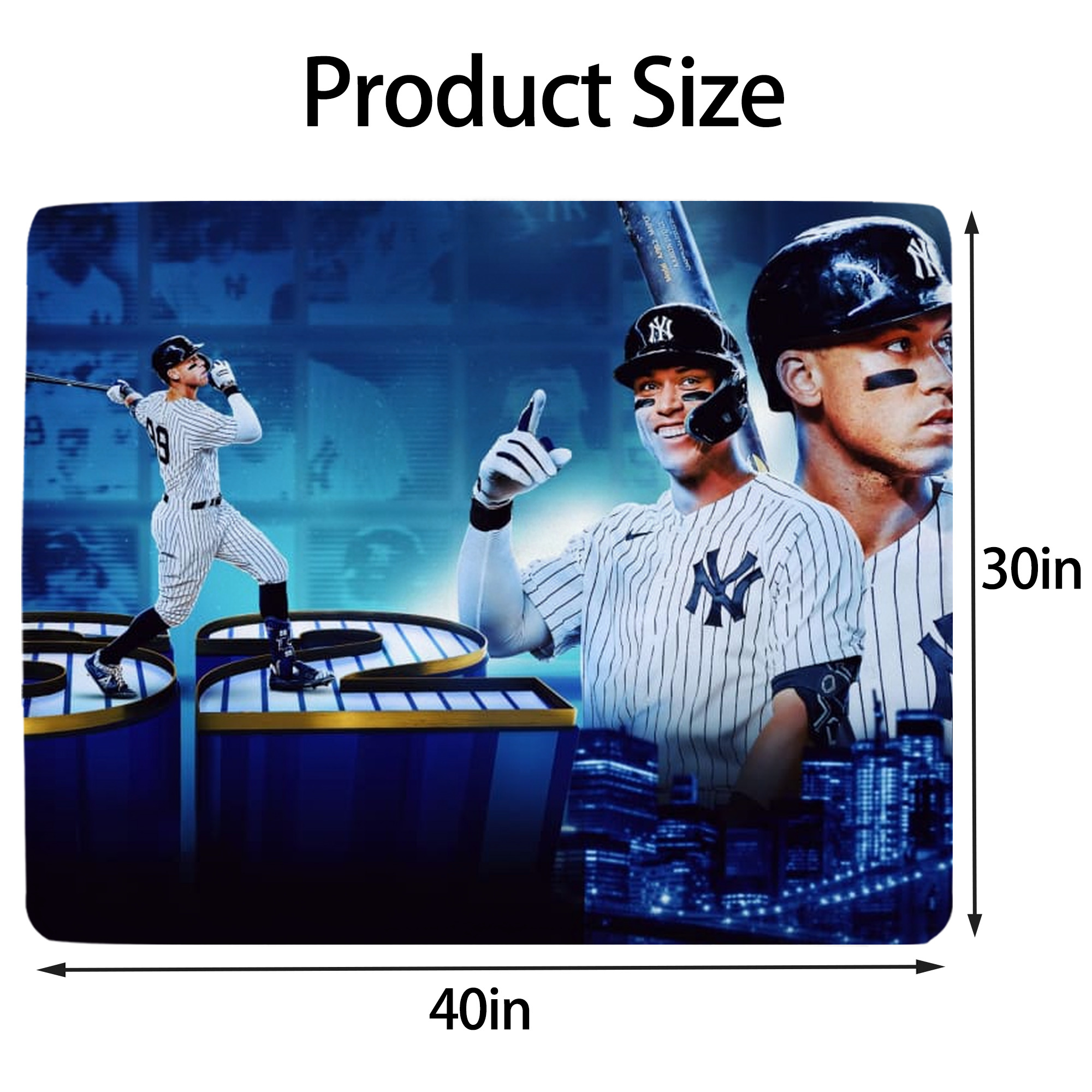 aaron judge 62nd home run Soft Plush Fleece Blanket 30x40 Inch - 300GSM Flannel, Ultra Soft & Warm, Lightweight & Durable, Perfect For Kids, Adults, Couch, Bed, Camping, Travel, Gift For Family & Friends