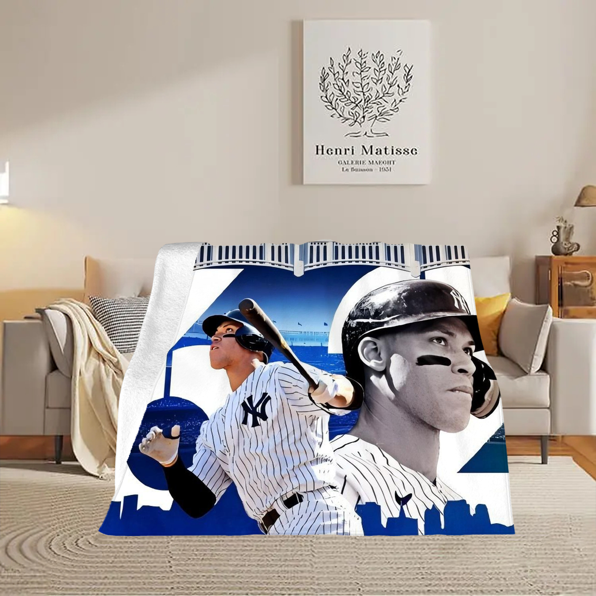 Aaron Judge 62 Home Runs Soft Fleece Throw Blanket 50 X 60 Inch – Super Soft, Lightweight, And Durable – Perfect For Sofa, Bed, Camping, And More – Ideal Gift For Family And Friends