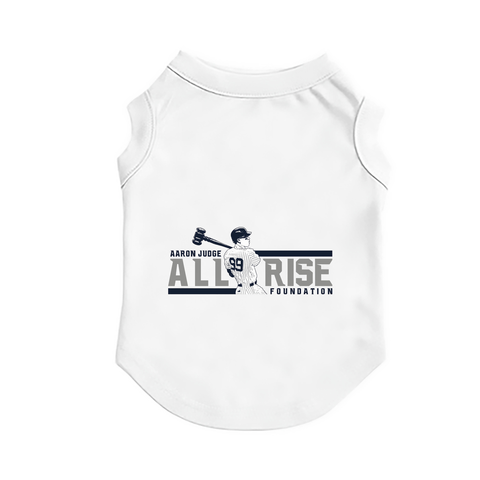 Aaron Judge All Rise Foundation Logo Pet Vest – Durable Polyester With Heat Transfer Print – Comfortable And Stylish
