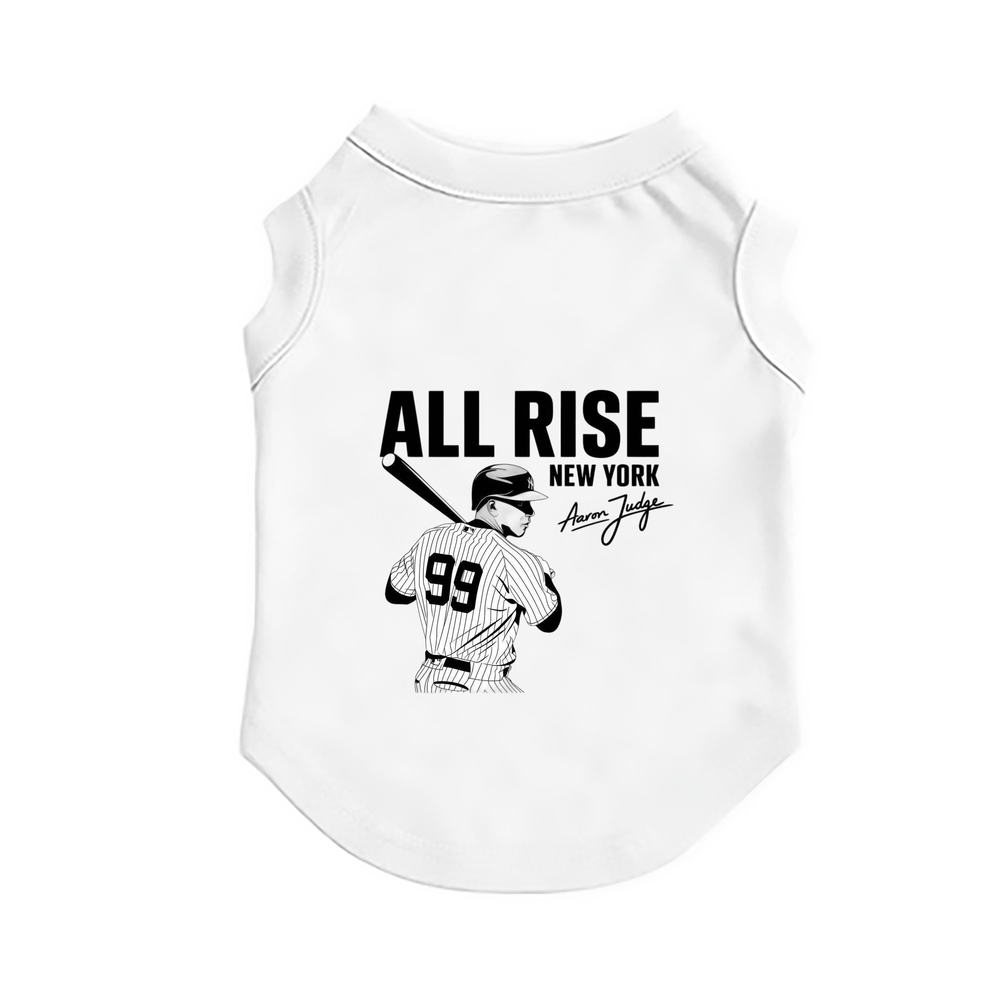 All Rise New York Aaron Judge 99 Pet Vest – Durable Polyester With Heat Transfer Print – Comfortable And Stylish