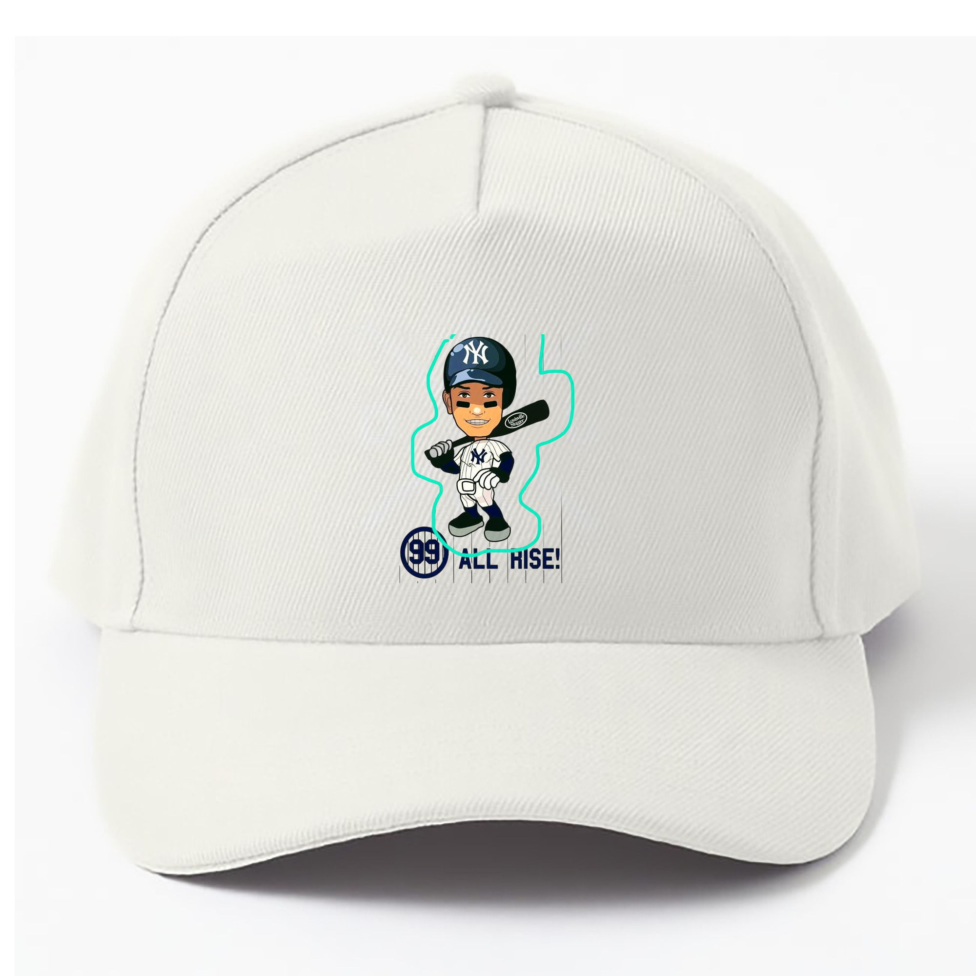 Aaron Judge 99 All Rise Cartoon 100% Cotton Baseball Cap – Heat Transfer Print – Comfortable, Durable, Perfect For Sports & Everyday Wear