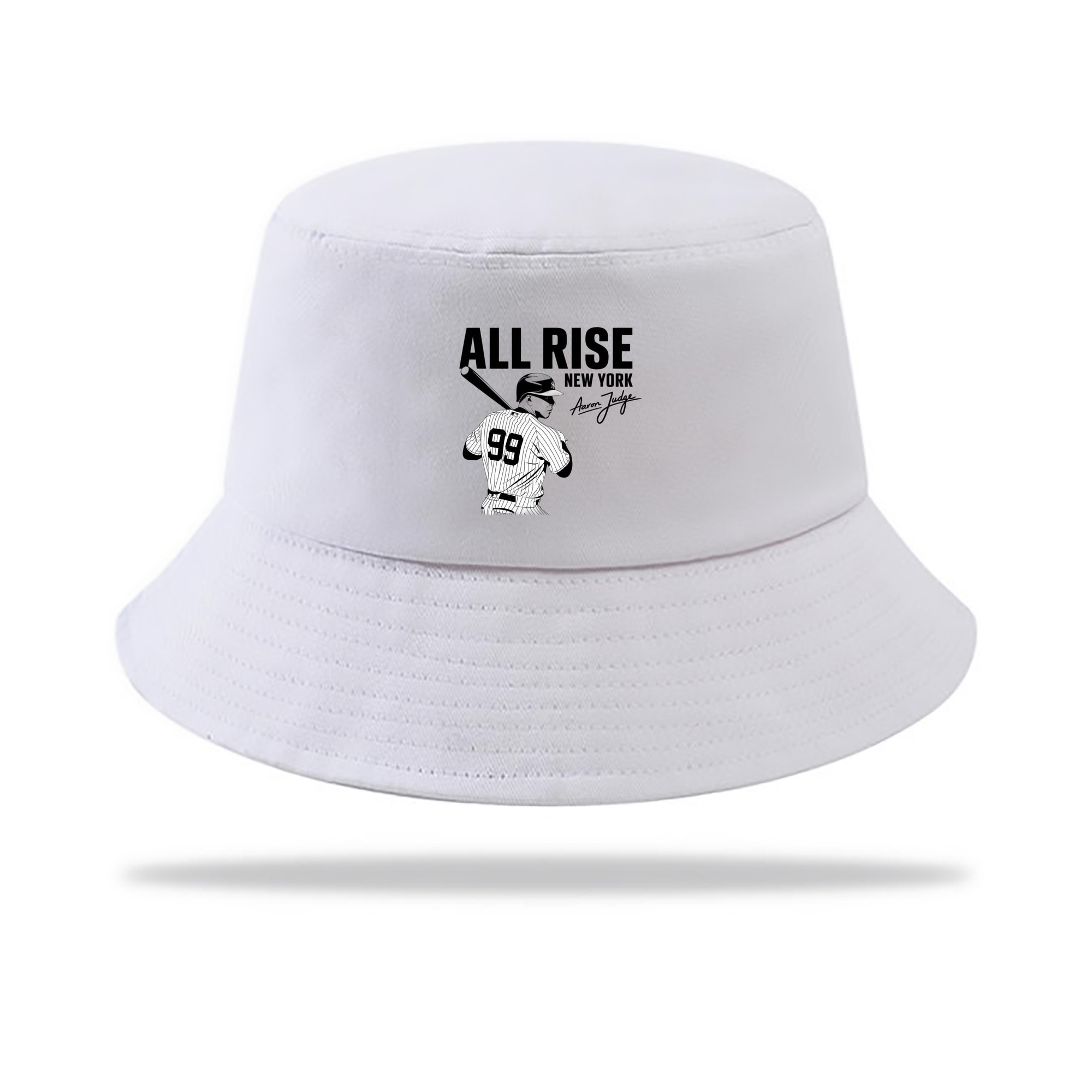 All Rise New York Aaron Judge 99 Outdoor Sun Protection Bucket Hat – Lightweight Breathable Knit & Woven Fabric – Ergonomic Wide Brim, Sweat-Absorbent, Stylish & Comfortable For Sports And Everyday Wear