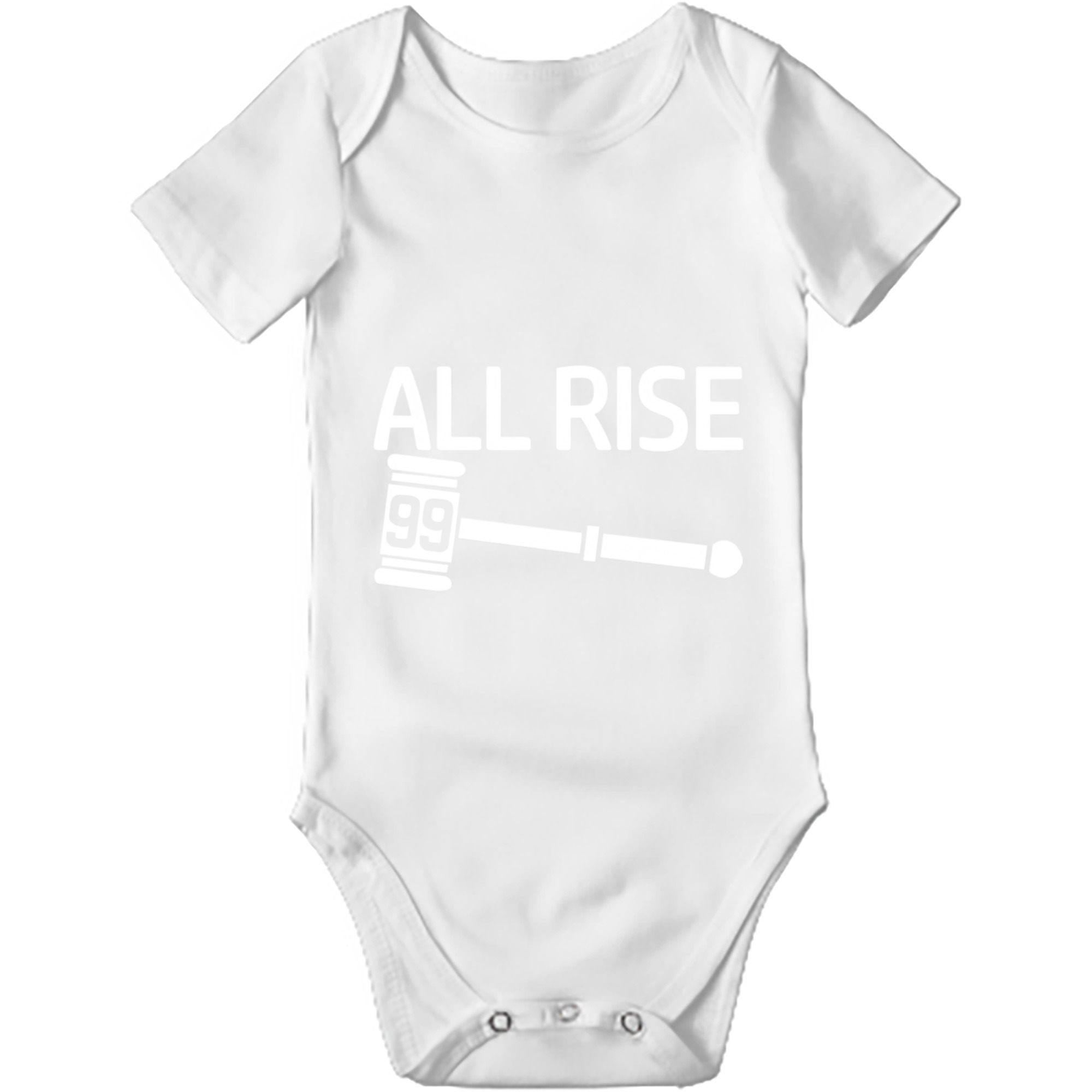 All Rise 99 Aaron Judge Baby Short Sleeve Romper – 100% Cotton Soft & Breathable Digital Print Onesie With Easy Snap Closure And Envelope Shoulder – Comfortable For Daily Wear & Travel
