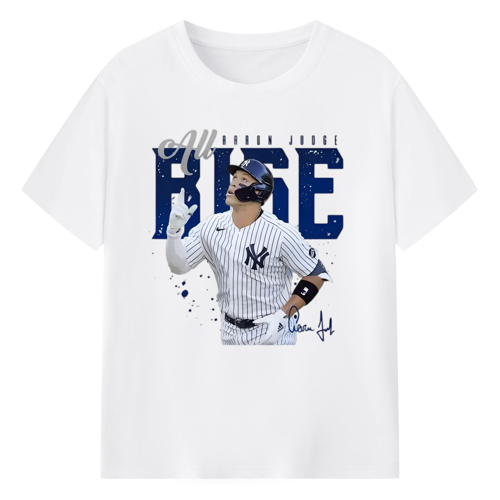 Aaron Judge 99 All Rise Combed Cotton T-Shirt 180g With Front Heat Transfer Print – Soft, Lightweight, Fitted Design – Stylish Casual Wear For Sports & Everyday Use