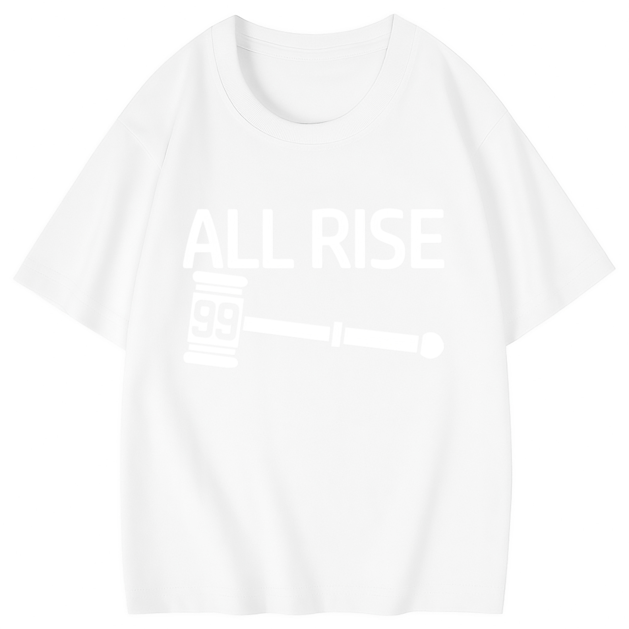 All Rise 99 Aaron Judge Combed Cotton Kids T-Shirt 180g With Front Heat Transfer Print – Soft, Lightweight, Side-Seamed Design – Stylish And Comfortable Casual Wear For Everyday Activities