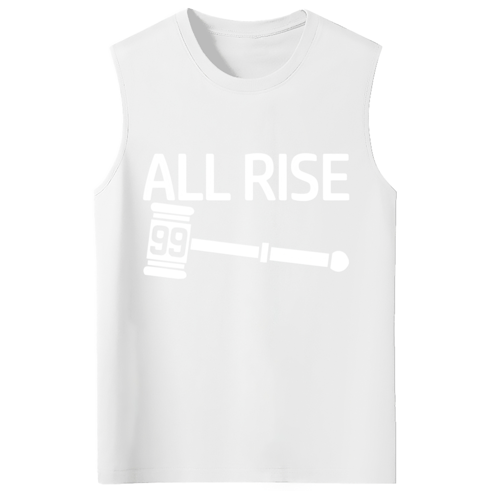 All Rise 99 Aaron Judge 210g Combed Cotton Tank Top With Front Heat Transfer Print – Soft, Lightweight, Fitted Design – Stylish & Comfortable Casual Wear For Sports & Everyday Use