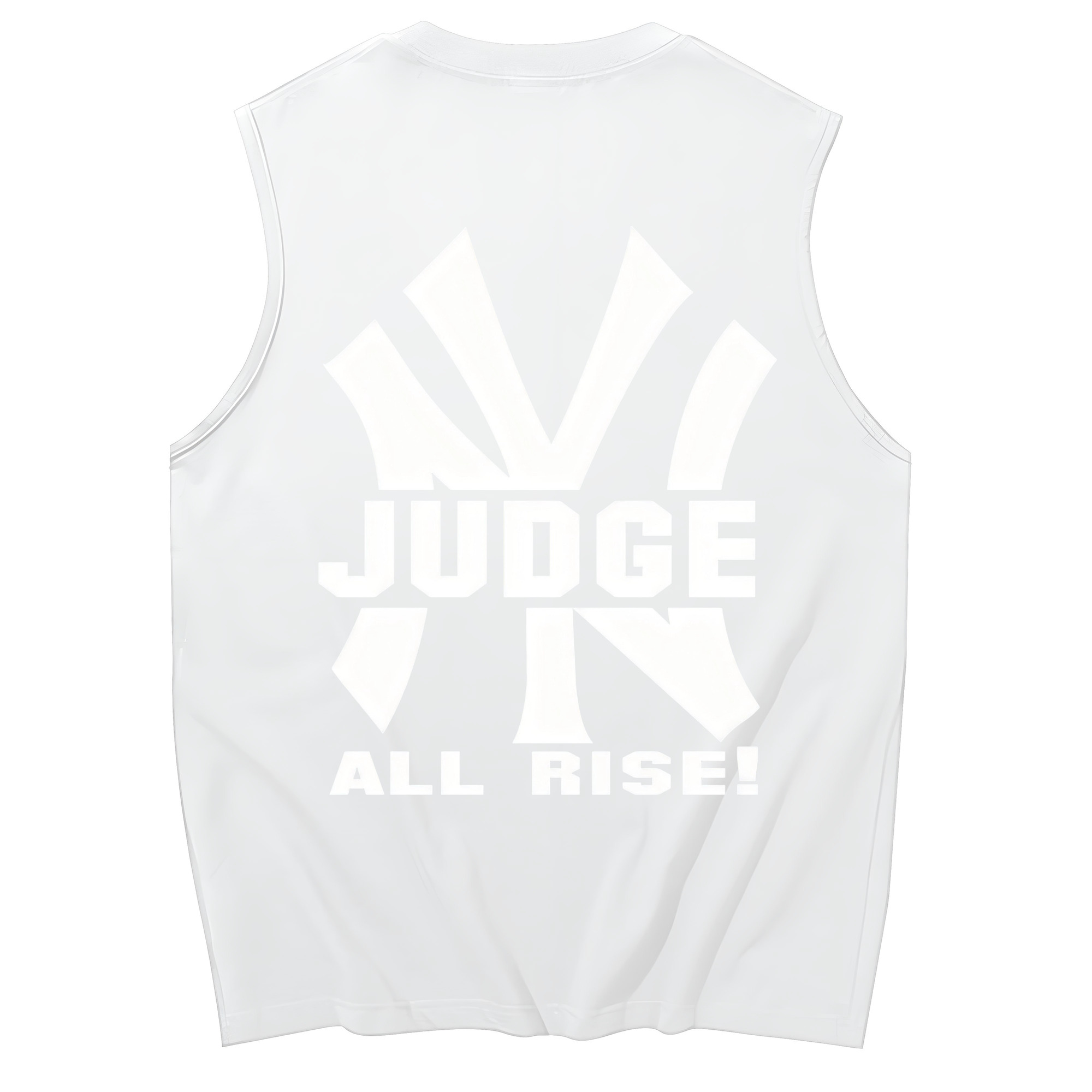 Aaron Judge 99 All Rise 230g Pure Cotton Tank Top With Back Heat Transfer Print – Soft, Lightweight, Fitted Design – Stylish & Comfortable Casual Wear For Sports & Everyday Use