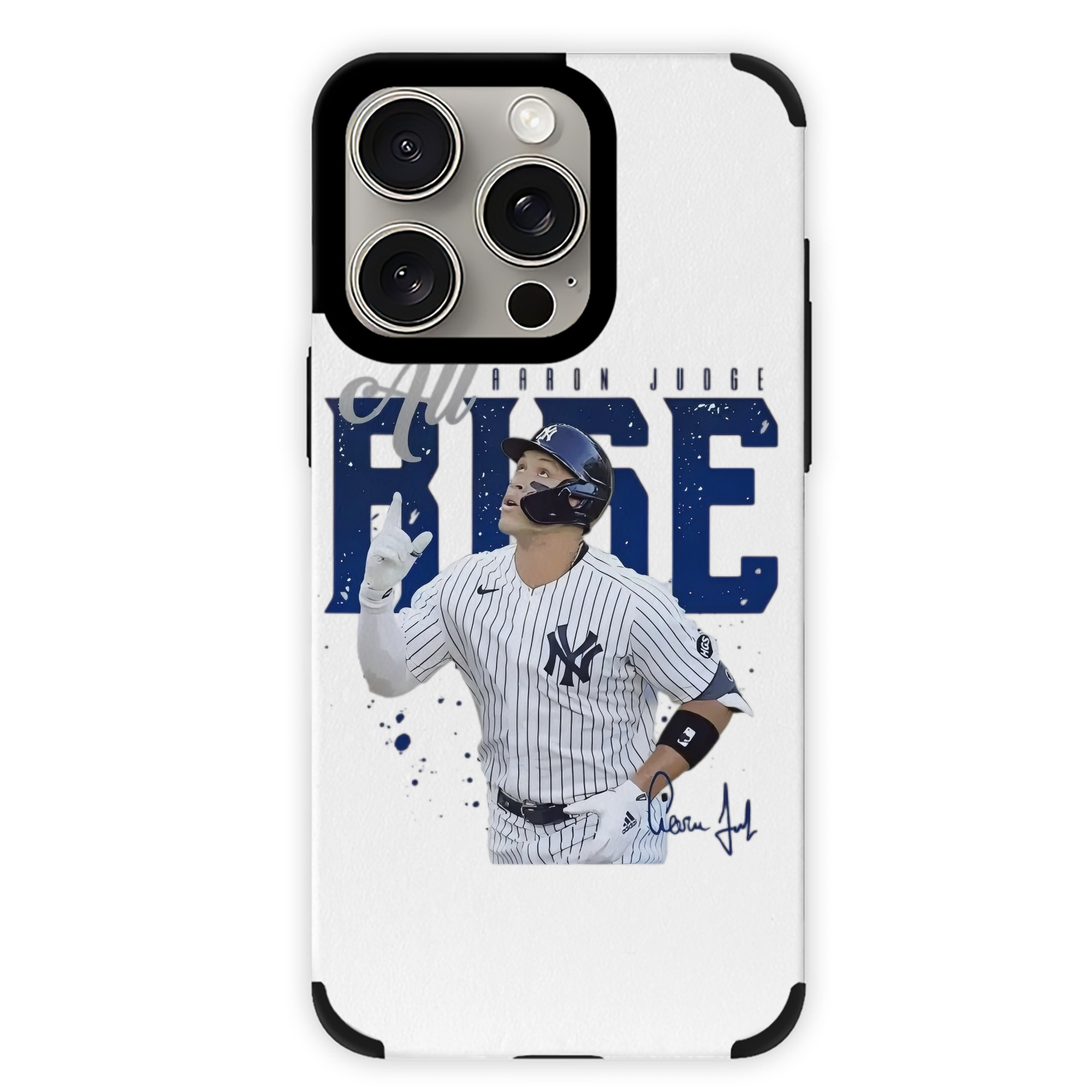 Aaron Judge 99 All Rise IPhone 15 Pro Max PU Leather Case – Soft Lining, 360° Protection – Precise Fit, 3D Buttons, Easy Charging – Anti-Yellowing, Easy To Clean