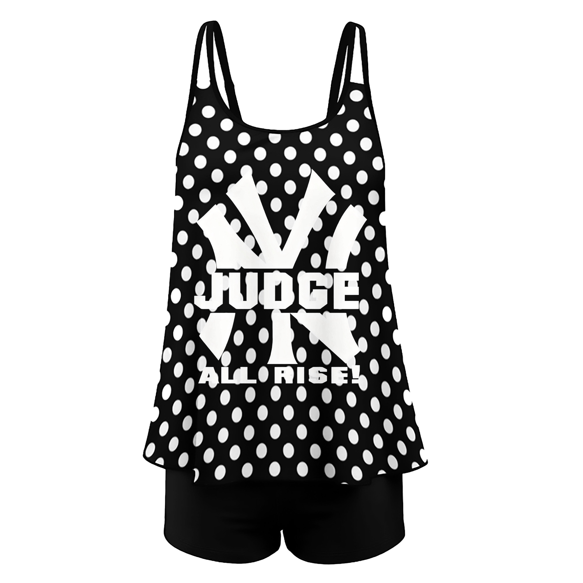 Aaron Judge 99 All Rise Women’s Heat Transfer Printed Two-Piece Swimsuit Set – Sexy Double Strap Bandeau Top & Boyshort Bottoms, Soft Nylon-Spandex, Perfect for Beach, Pool & Vacation