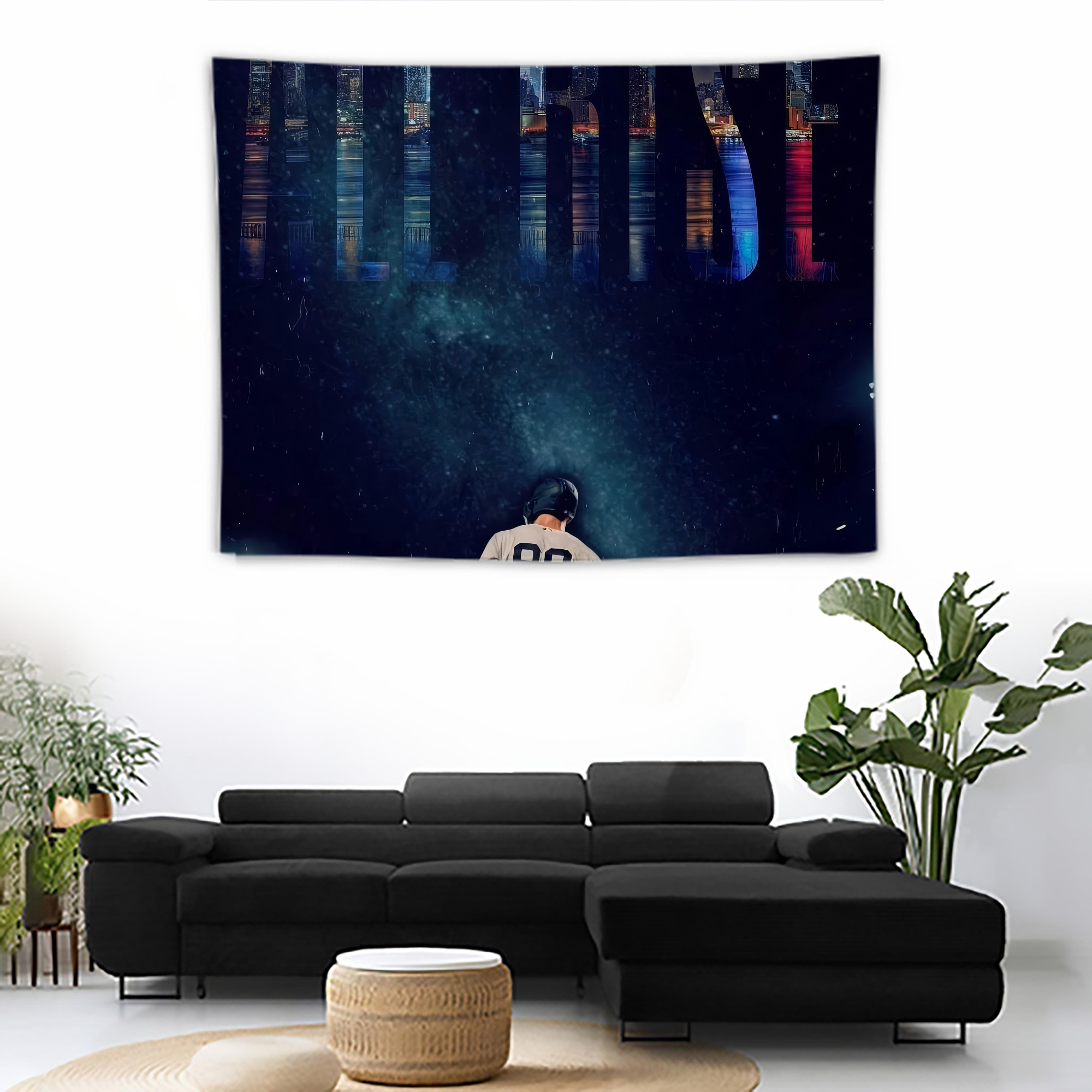 Aaron Judge 99 All Rise Wall Tapestry For Bedroom Aesthetic – Boho Style Polyester Fabric Wall Hanging With Hooks – 60 X 90 Inch Large Size, Lightweight, Durable, Easy To Hang