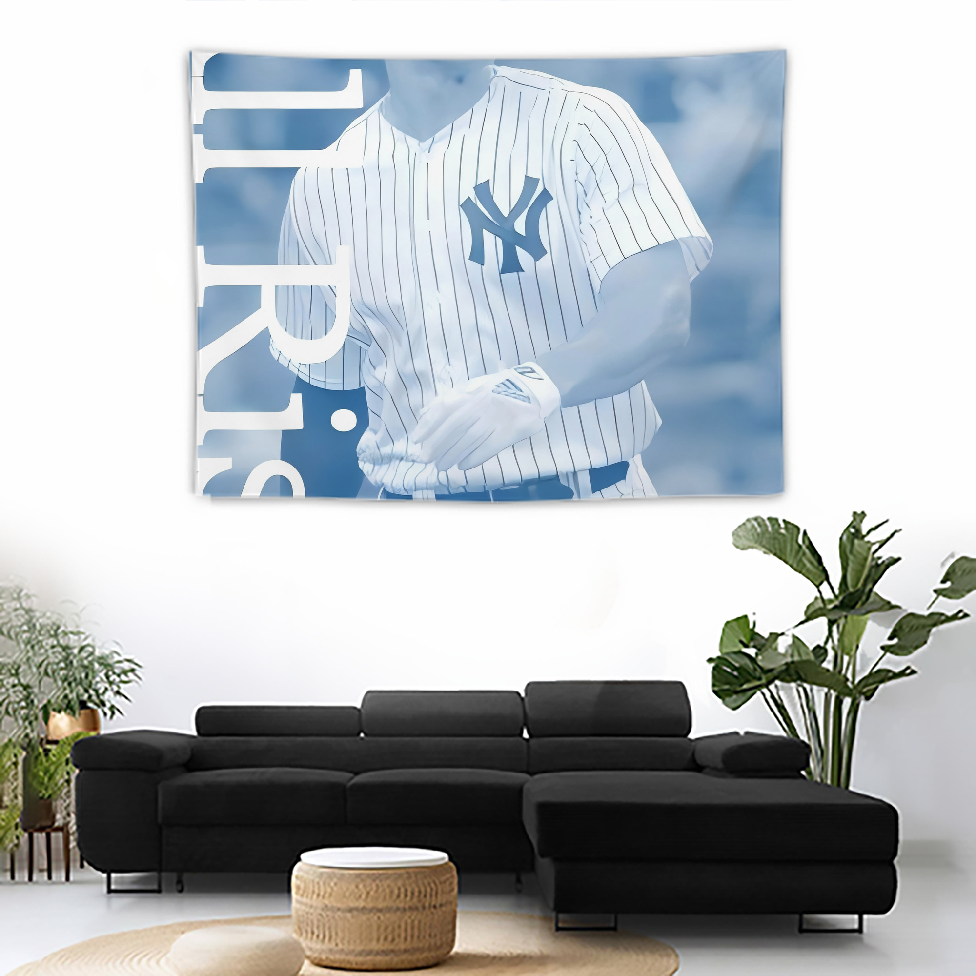 Aaron Judge 99 All Rise Wall Tapestry For Bedroom Aesthetic – Boho Style Polyester Fabric Wall Hanging With Hooks – 60 X 90 Inch Large Size, Lightweight, Durable, Easy To Hang