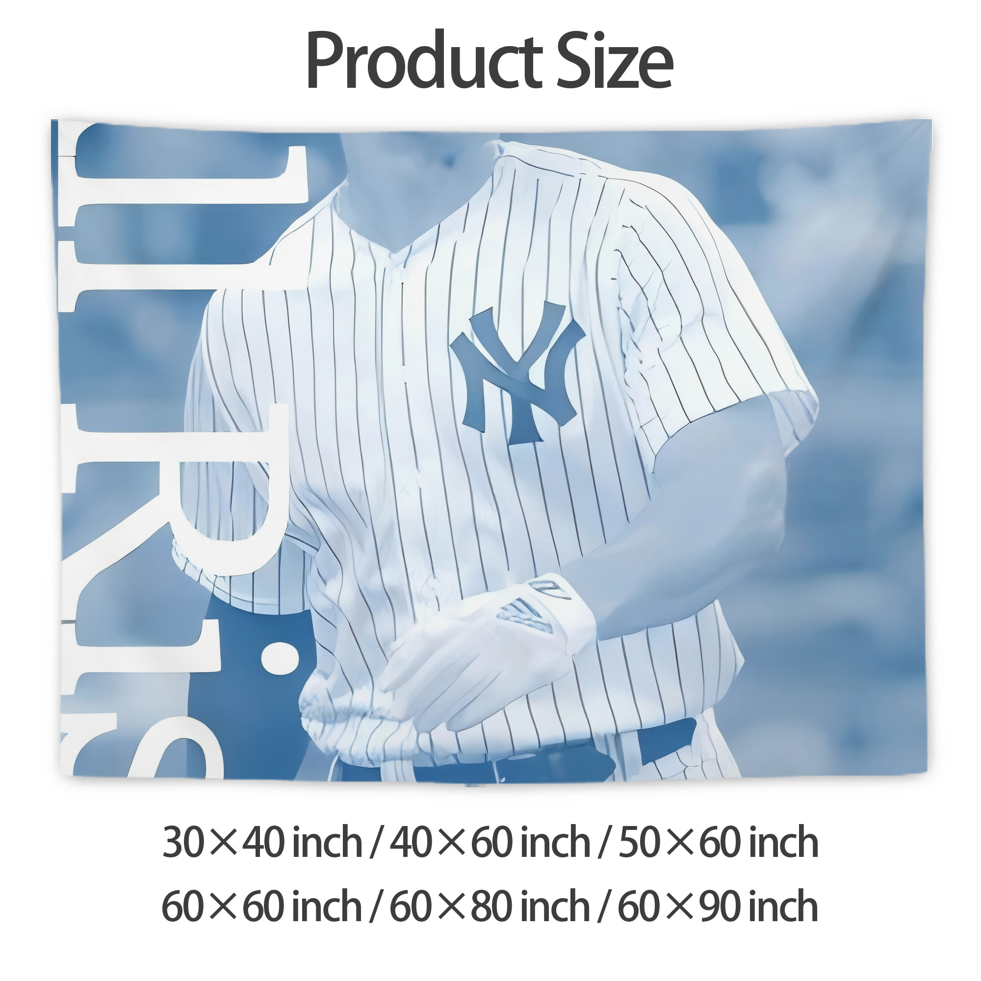 Aaron Judge 99 All Rise Wall Tapestry For Bedroom Aesthetic – Boho Style Polyester Fabric Wall Hanging With Hooks – 60 X 90 Inch Large Size, Lightweight, Durable, Easy To Hang