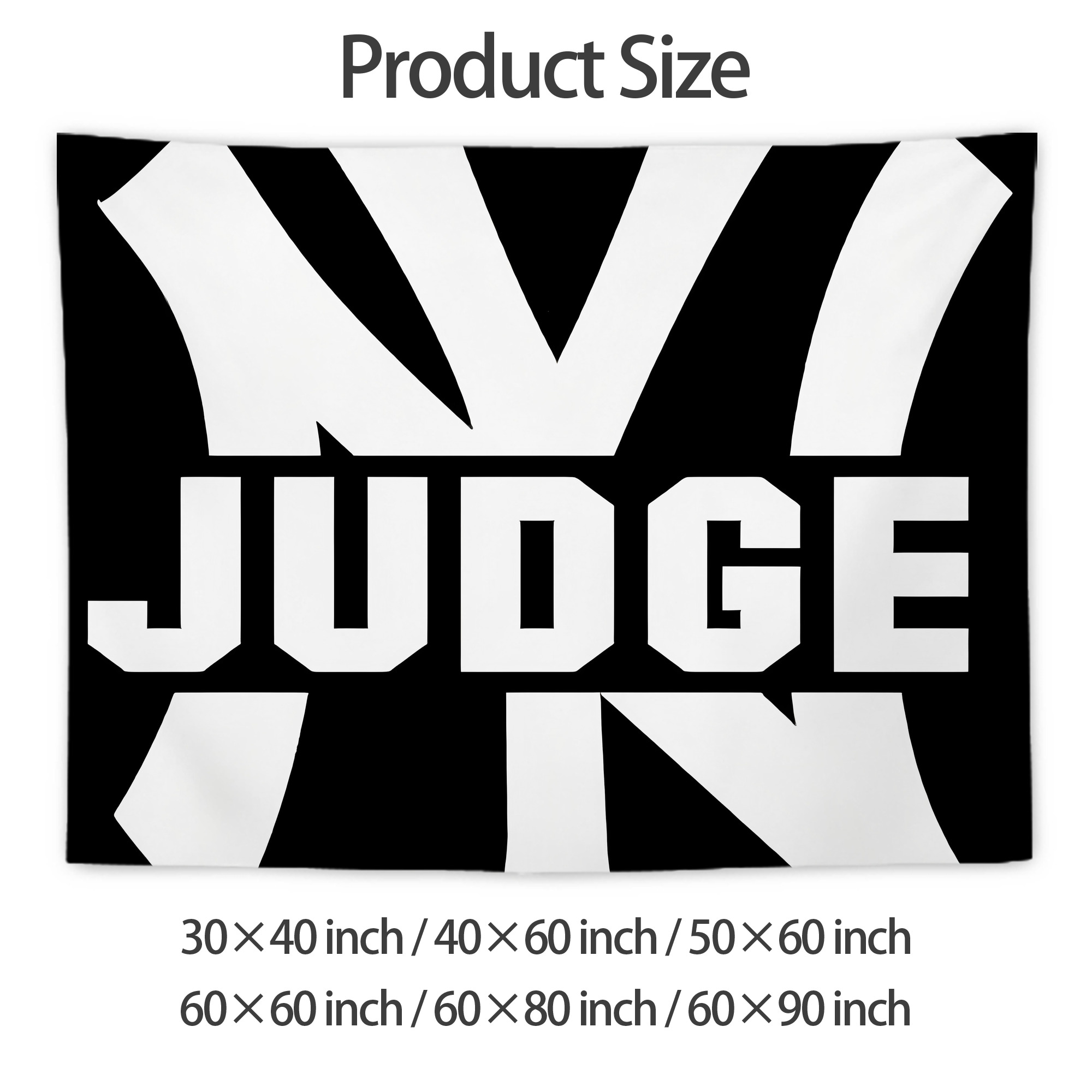 Aaron Judge 99 All Rise Wall Tapestry For Bedroom Aesthetic – Boho Style Polyester Fabric Wall Hanging With Hooks – 60 X 90 Inch Large Size, Lightweight, Durable, Easy To Hang