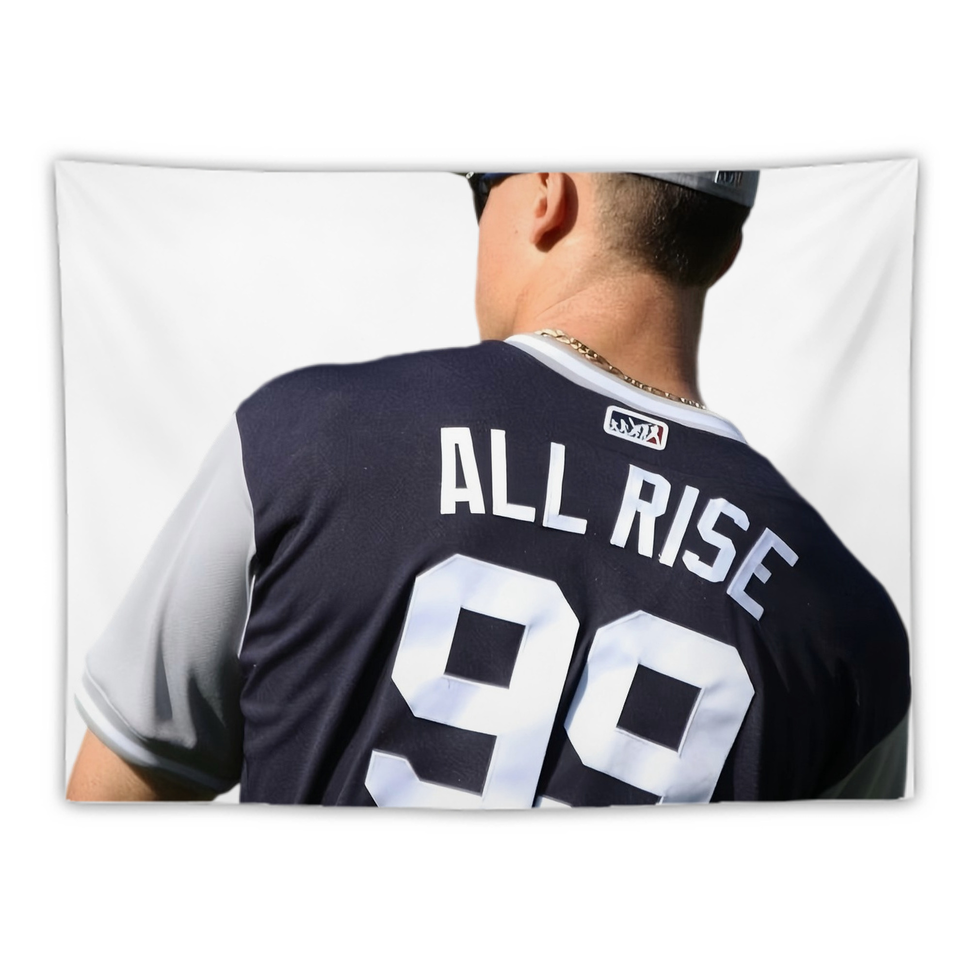 Aaron Judge 99 All Rise Wall Tapestry For Bedroom Aesthetic – Boho Style Polyester Fabric Wall Hanging With Hooks – 60 X 90 Inch Large Size, Lightweight, Durable, Easy To Hang