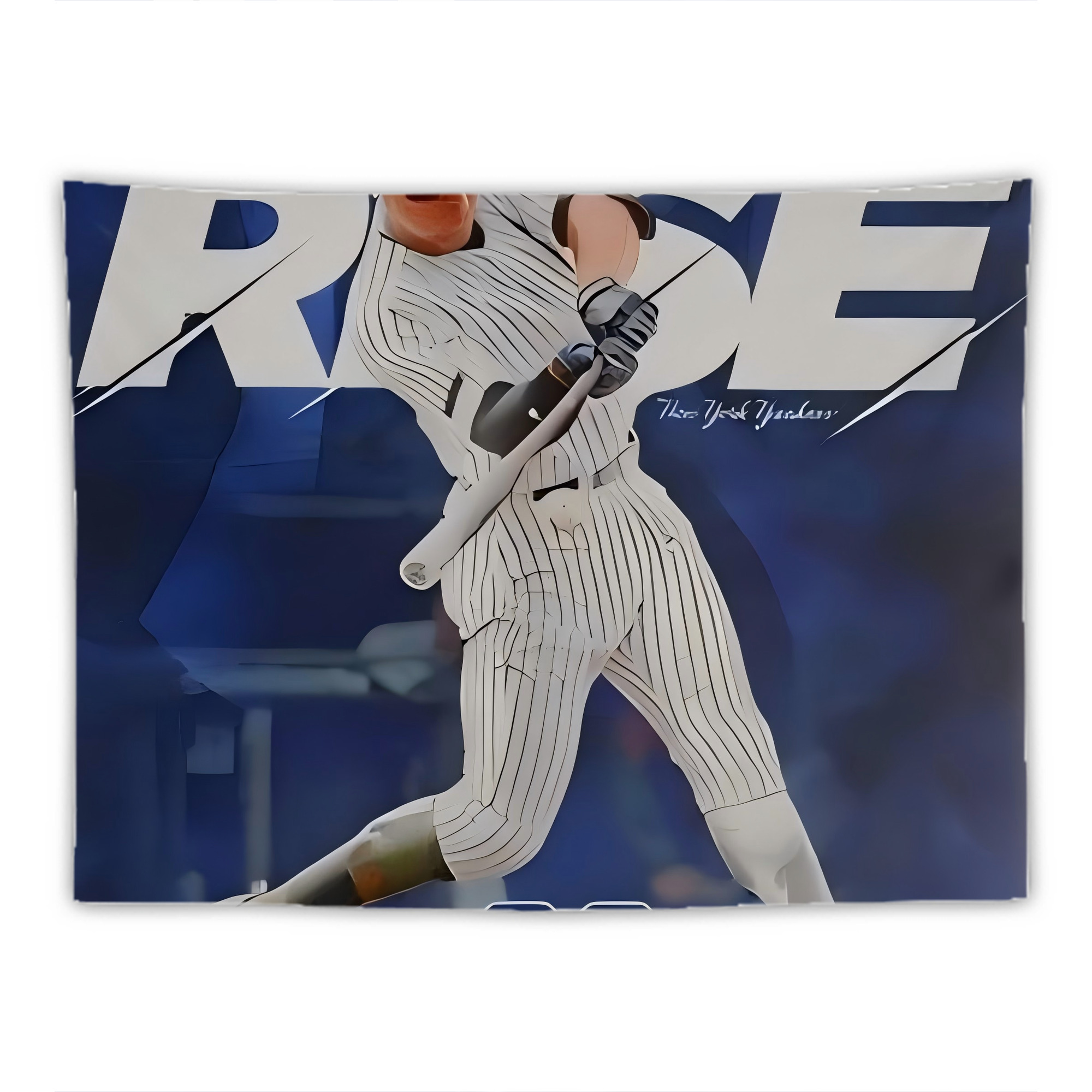 Aaron Judge 99 All Rise Wall Tapestry For Bedroom Aesthetic – Boho Style Polyester Fabric Wall Hanging With Hooks – 60 X 90 Inch Large Size, Lightweight, Durable, Easy To Hang