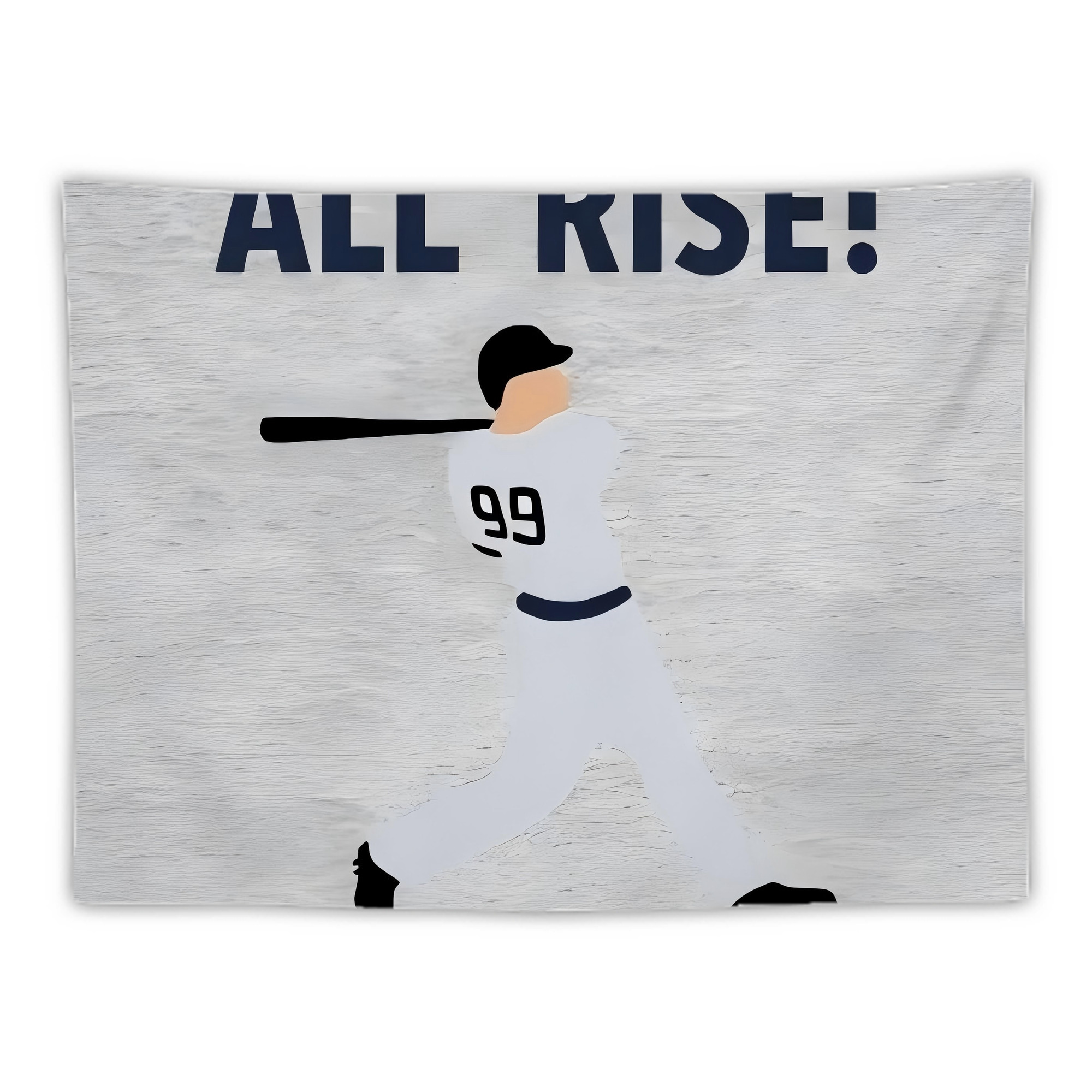 Aaron Judge 99 All Rise Wall Tapestry For Bedroom Aesthetic – Boho Style Polyester Fabric Wall Hanging With Hooks – 60 X 90 Inch Large Size, Lightweight, Durable, Easy To Hang