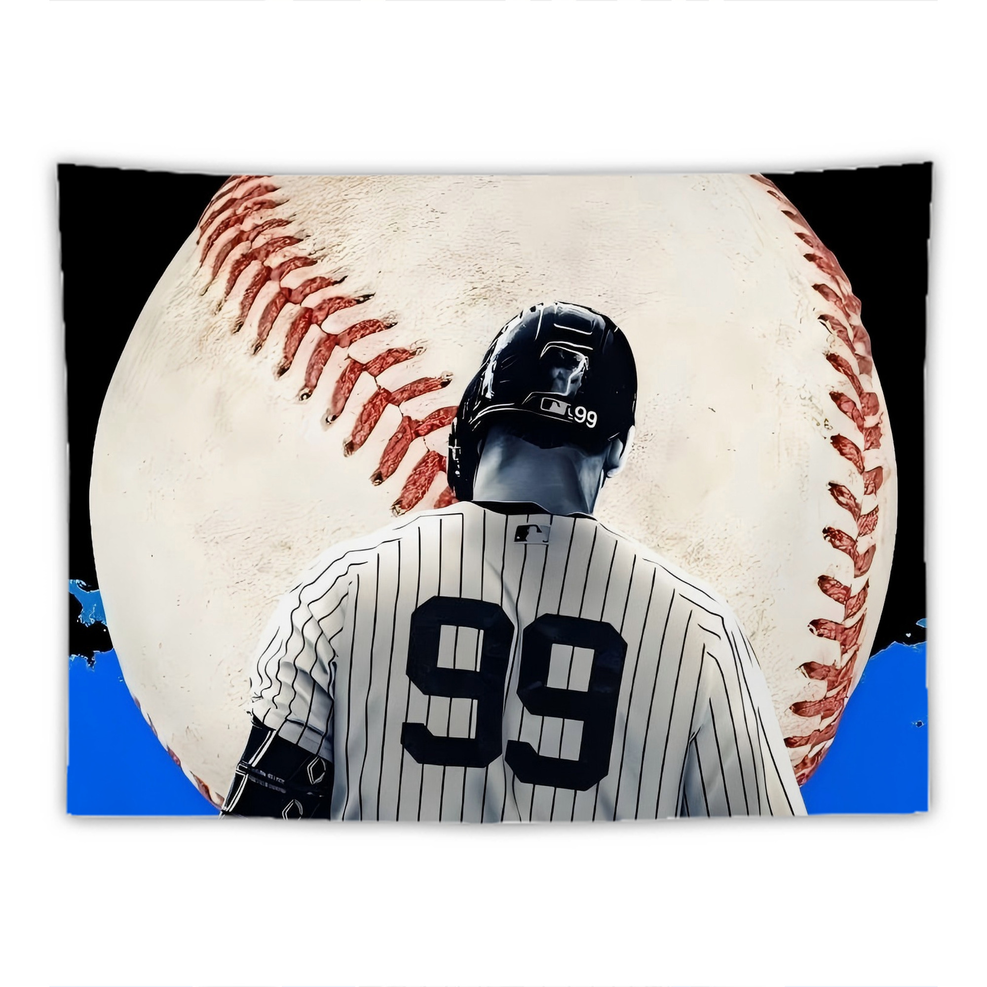 Aaron Judge 99 All Rise Wall Tapestry For Bedroom Aesthetic – Boho Style Polyester Fabric Wall Hanging With Hooks – 60 X 90 Inch Large Size, Lightweight, Durable, Easy To Hang