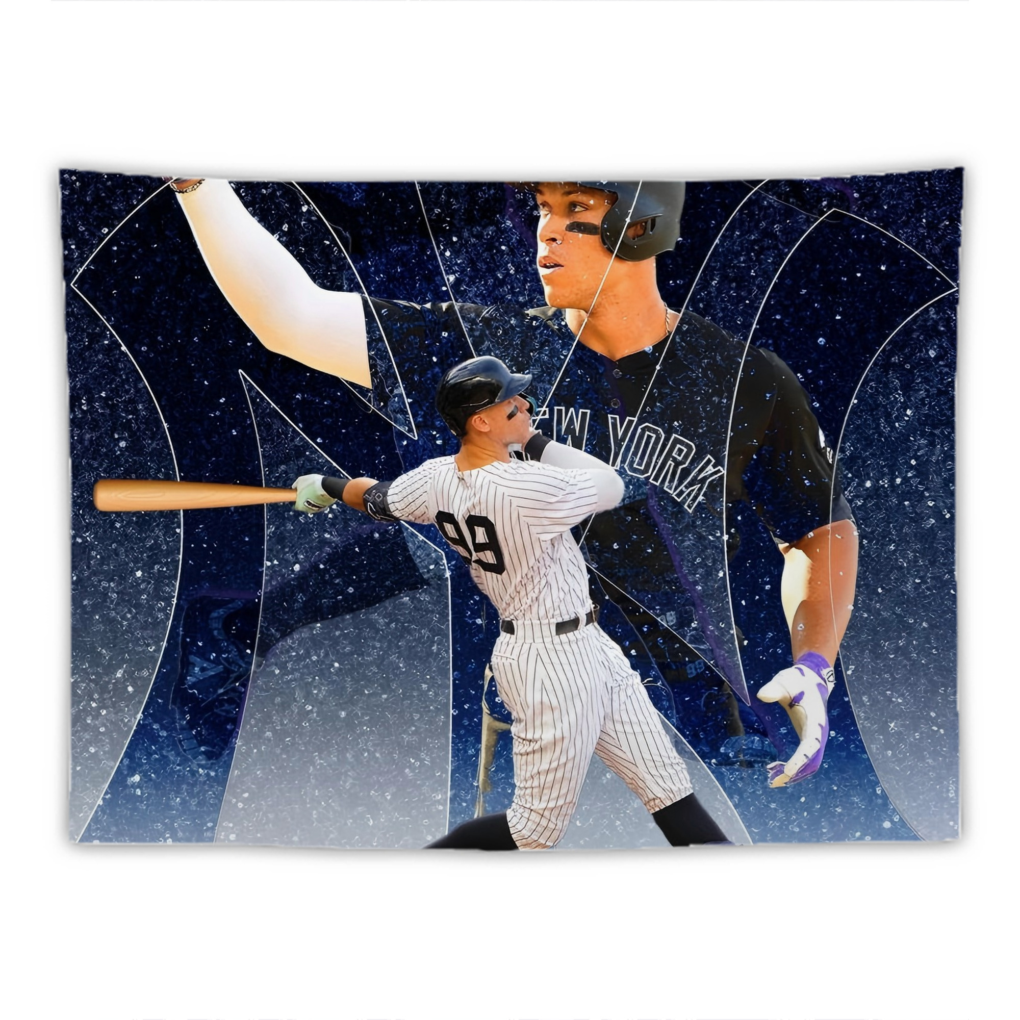 Aaron Judge 99 All Rise Wall Tapestry For Bedroom Aesthetic – Boho Style Polyester Fabric Wall Hanging With Hooks – 60 X 90 Inch Large Size, Lightweight, Durable, Easy To Hang