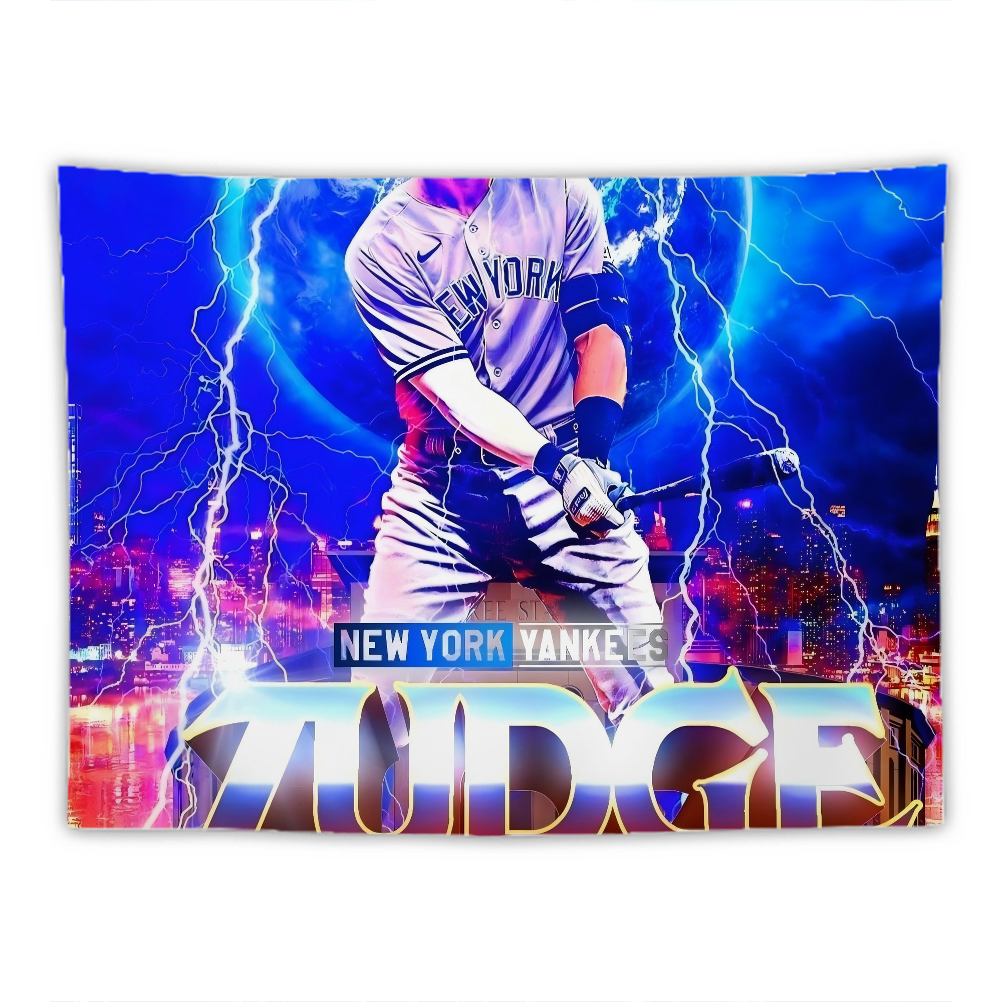 Aaron Judge 99 All Rise Wall Tapestry For Bedroom Aesthetic – Boho Style Polyester Fabric Wall Hanging With Hooks – 60 X 90 Inch Large Size, Lightweight, Durable, Easy To Hang