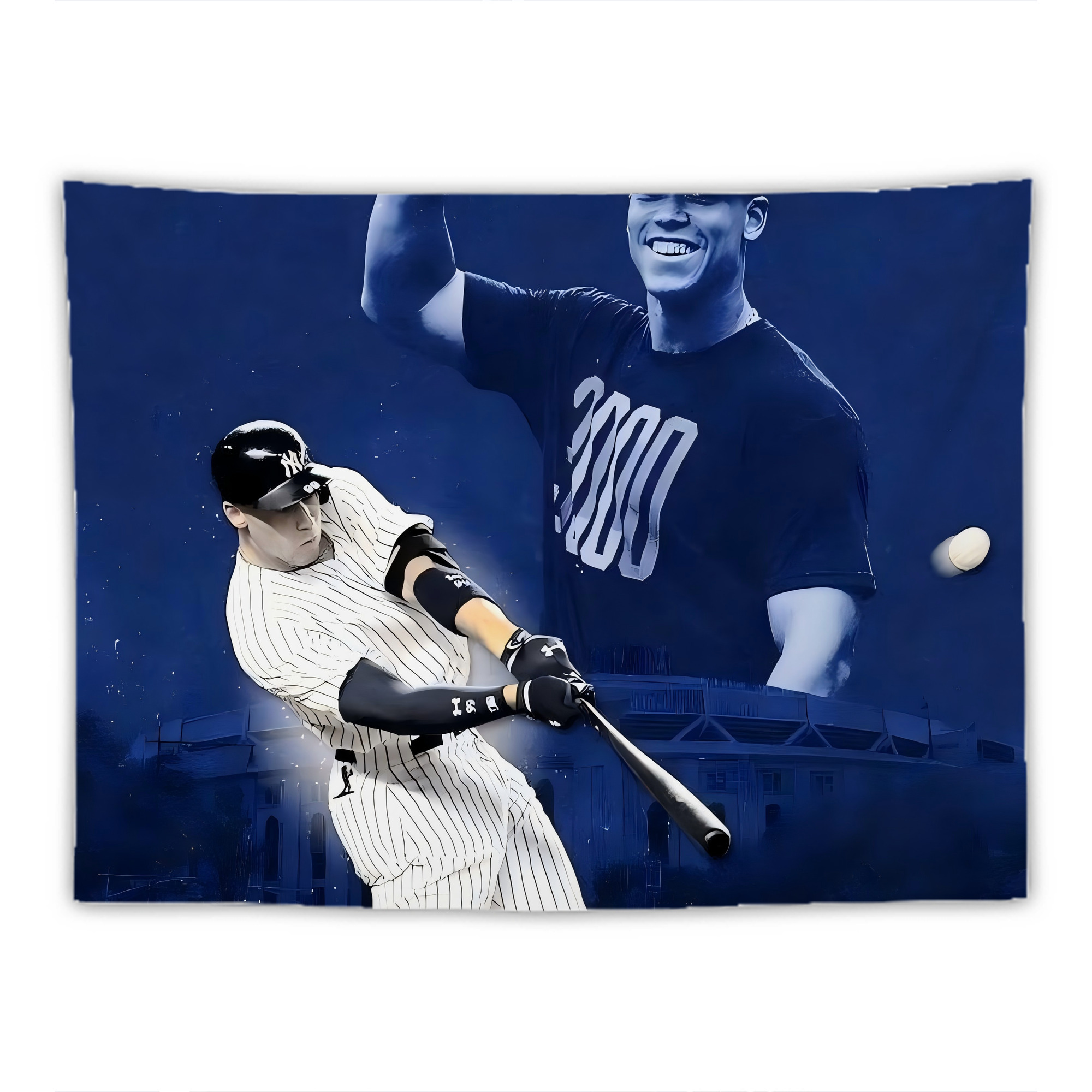 Aaron Judge It‘s All Rise Season Wall Tapestry For Bedroom Aesthetic – Boho Style Polyester Fabric Wall Hanging With Hooks – 60 X 90 Inch Large Size, Lightweight, Durable, Easy To Hang