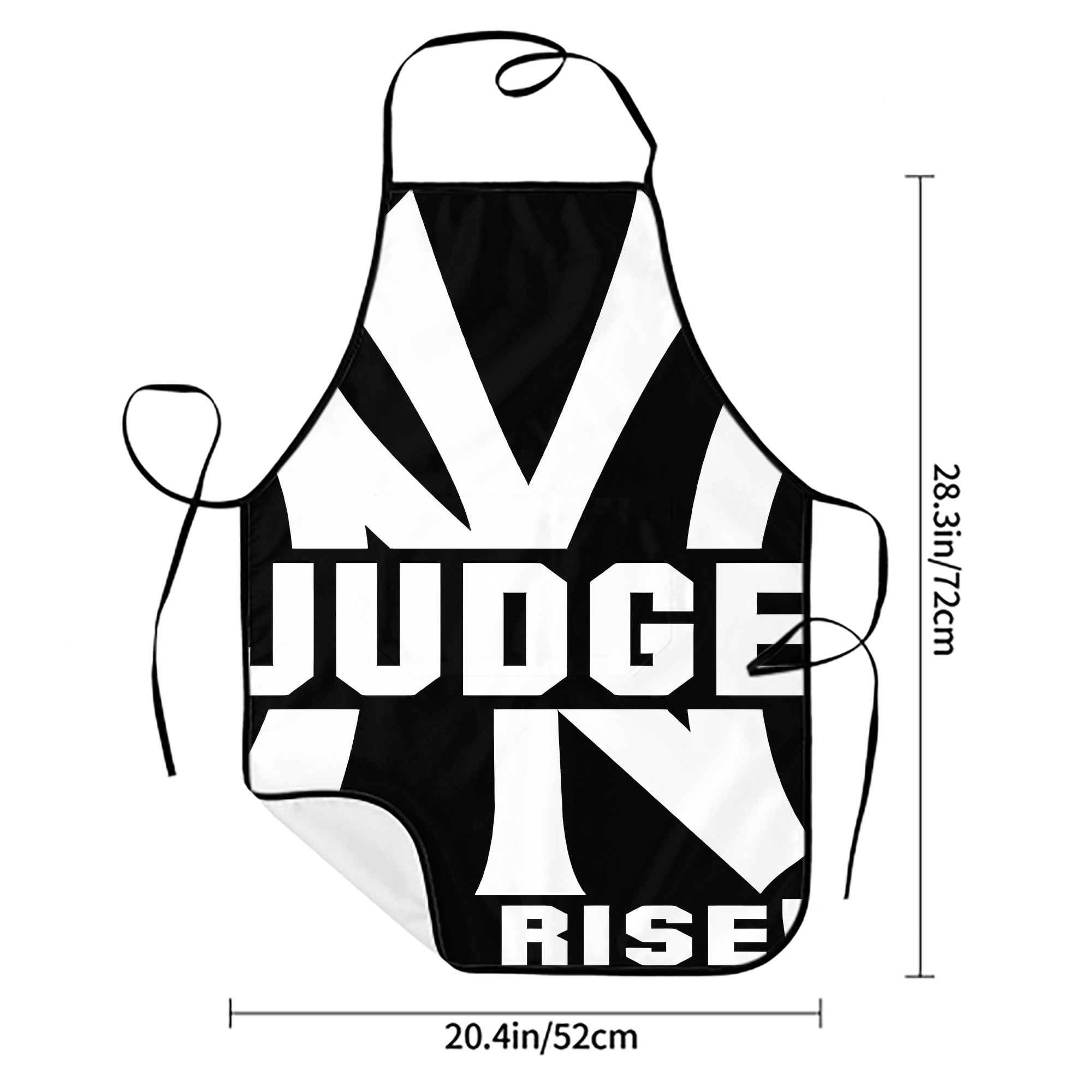 Aaron Judge 99 All Rise Stain-Resistant Polyester Apron With Pocket – Full Print, Waterproof, Anti-Wrinkle, Anti-Pilling – Ideal For Kitchen, BBQ, Restaurant, Salon & More