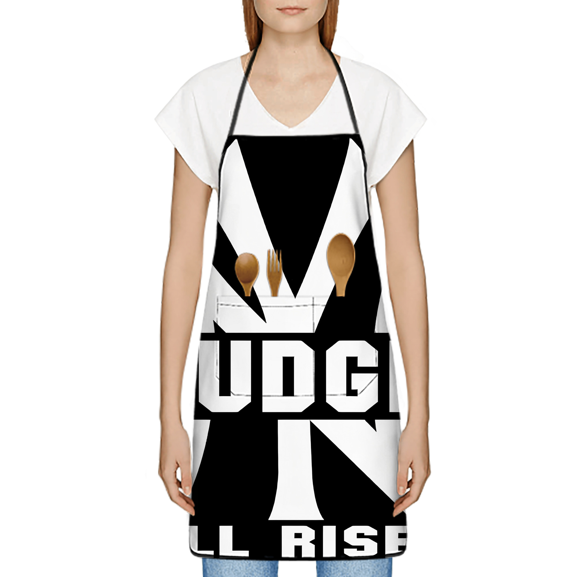 Aaron Judge 99 All Rise Stain-Resistant Polyester Apron With Pocket – Full Print, Waterproof, Anti-Wrinkle, Anti-Pilling – Ideal For Kitchen, BBQ, Restaurant, Salon & More