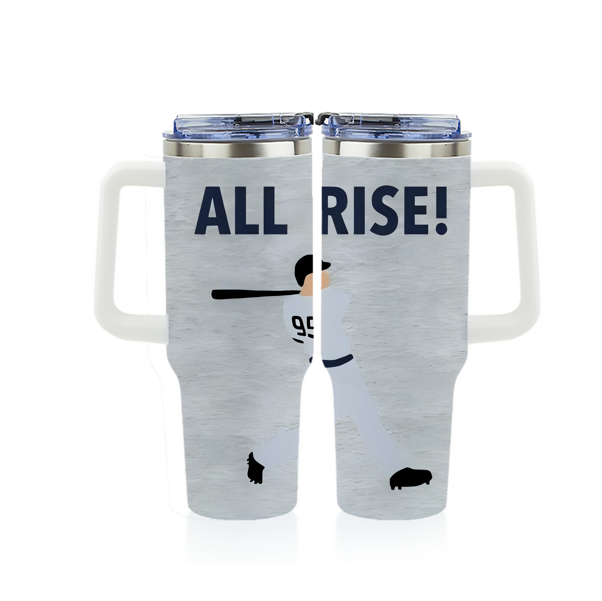 Aaron Judge 99 All Rise 40oz Full Wrap Car Tumbler – Durable Stainless Steel Travel Mug With Vibrant UV Print – Double Wall Insulated, Fits Most Car Cup Holders