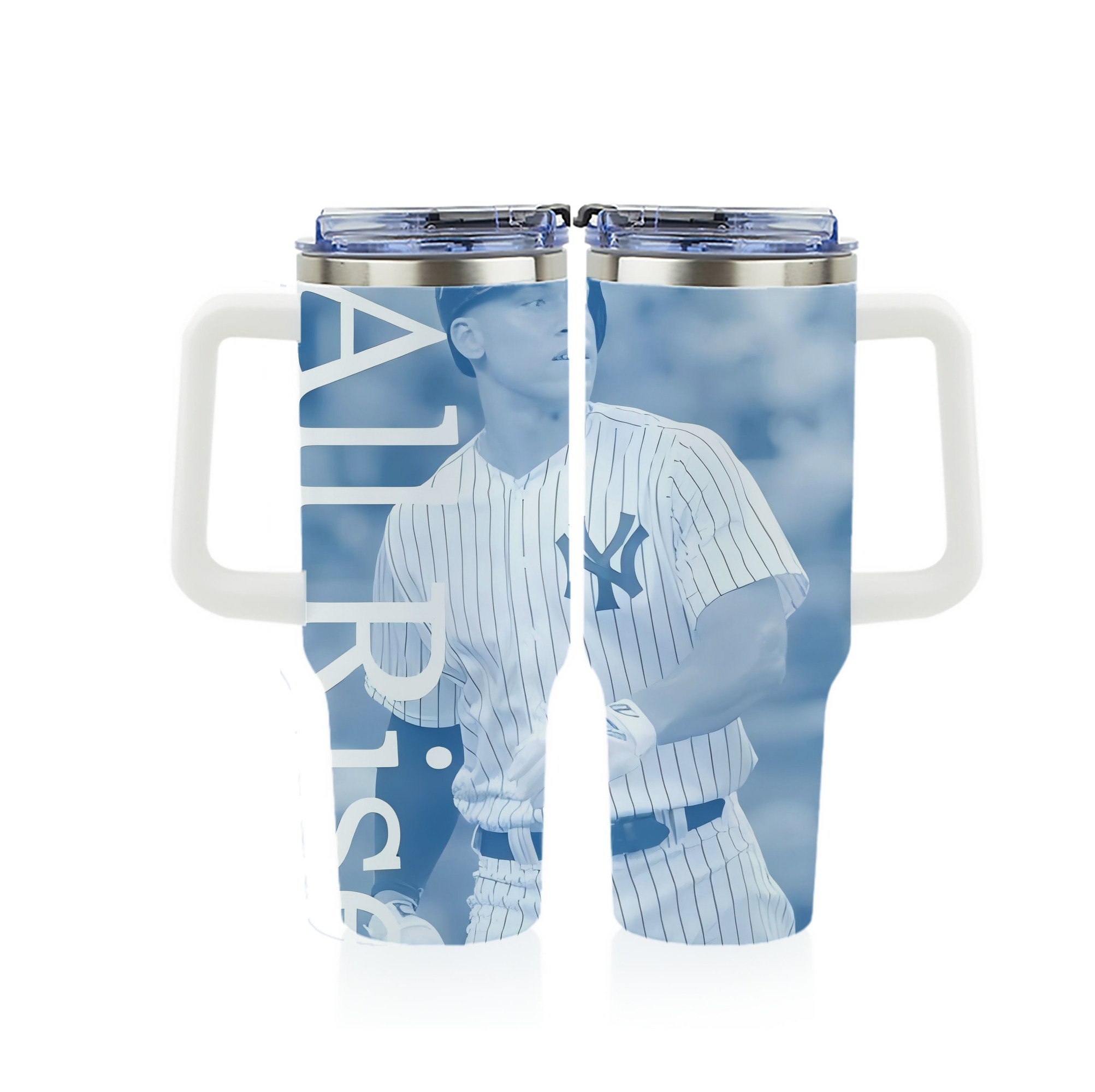 Aaron Judge 99 All Rise 40oz Full Wrap Car Tumbler – Durable Stainless Steel Travel Mug With Vibrant UV Print – Double Wall Insulated, Fits Most Car Cup Holders