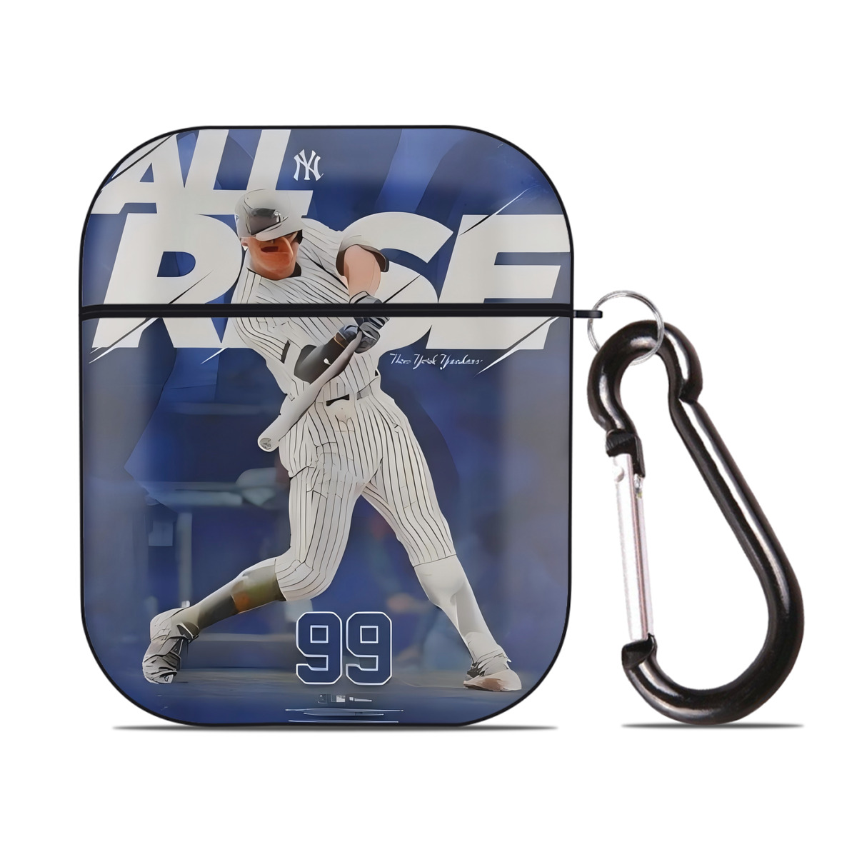 Aaron Judge 99 All Rise AirPods 2 Case Hard Shell Black, Flexible PC Material, Precise Cutouts, Full Protection, Anti-Fingerprint, Washable, Includes Keychain – Durable & Slim Design