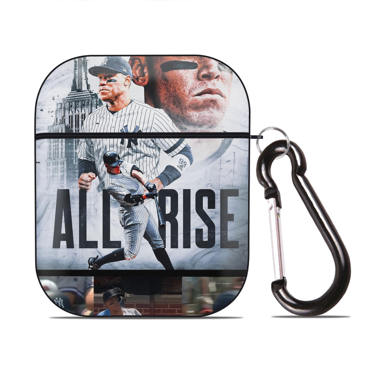 Aaron Judge 99 All Rise AirPods 2 Case Hard Shell Black, Flexible PC Material, Precise Cutouts, Full Protection, Anti-Fingerprint, Washable, Includes Keychain – Durable & Slim Design
