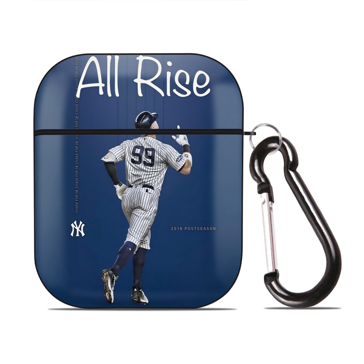 Aaron Judge 99 All Rise AirPods 2 Case Hard Shell Black, Flexible PC Material, Precise Cutouts, Full Protection, Anti-Fingerprint, Washable, Includes Keychain – Durable & Slim Design