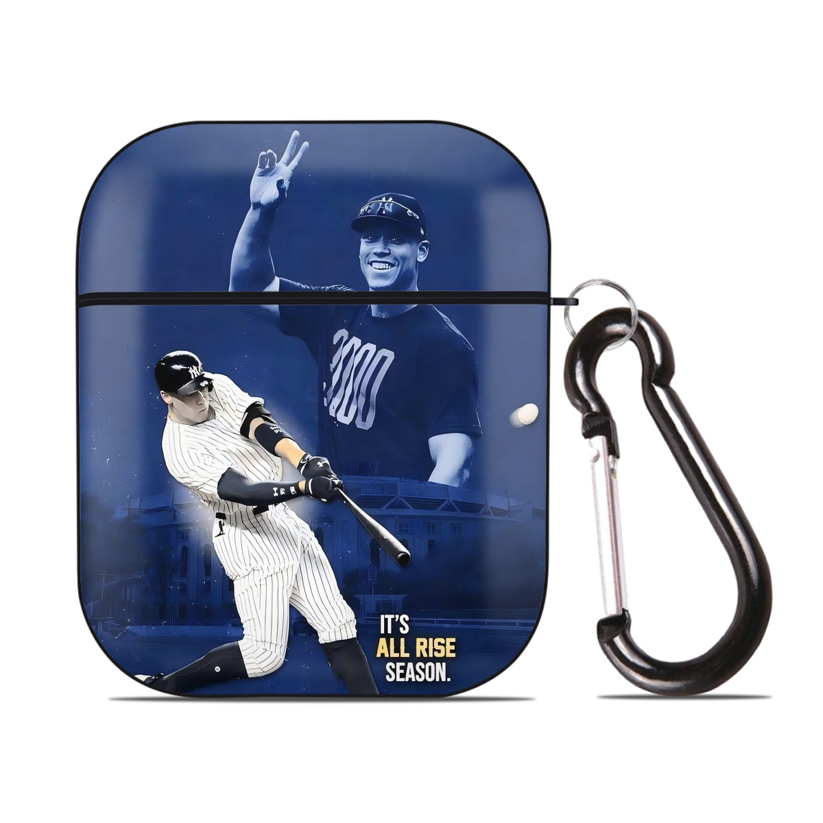 Aaron Judge It‘s All Rise Season AirPods 2 Case Hard Shell Black, Flexible PC Material, Precise Cutouts, Full Protection, Anti-Fingerprint, Washable, Includes Keychain – Durable & Slim Design