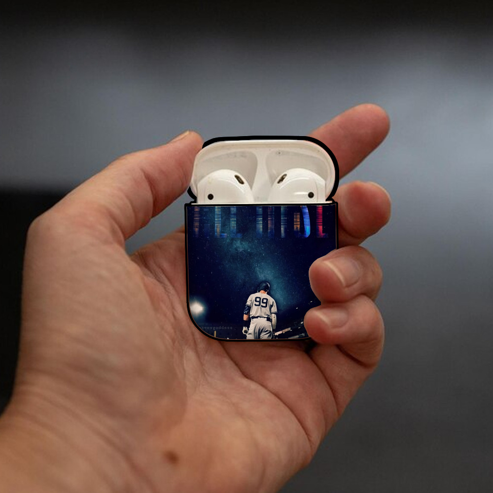 Aaron Judge 99 All Rise AirPods 2 Case Hard Shell Black, Flexible PC Material, Precise Cutouts, Full Protection, Anti-Fingerprint, Washable, Includes Keychain – Durable & Slim Design