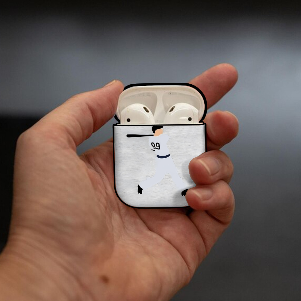 Aaron Judge 99 All Rise AirPods 2 Case Hard Shell Black, Flexible PC Material, Precise Cutouts, Full Protection, Anti-Fingerprint, Washable, Includes Keychain – Durable & Slim Design