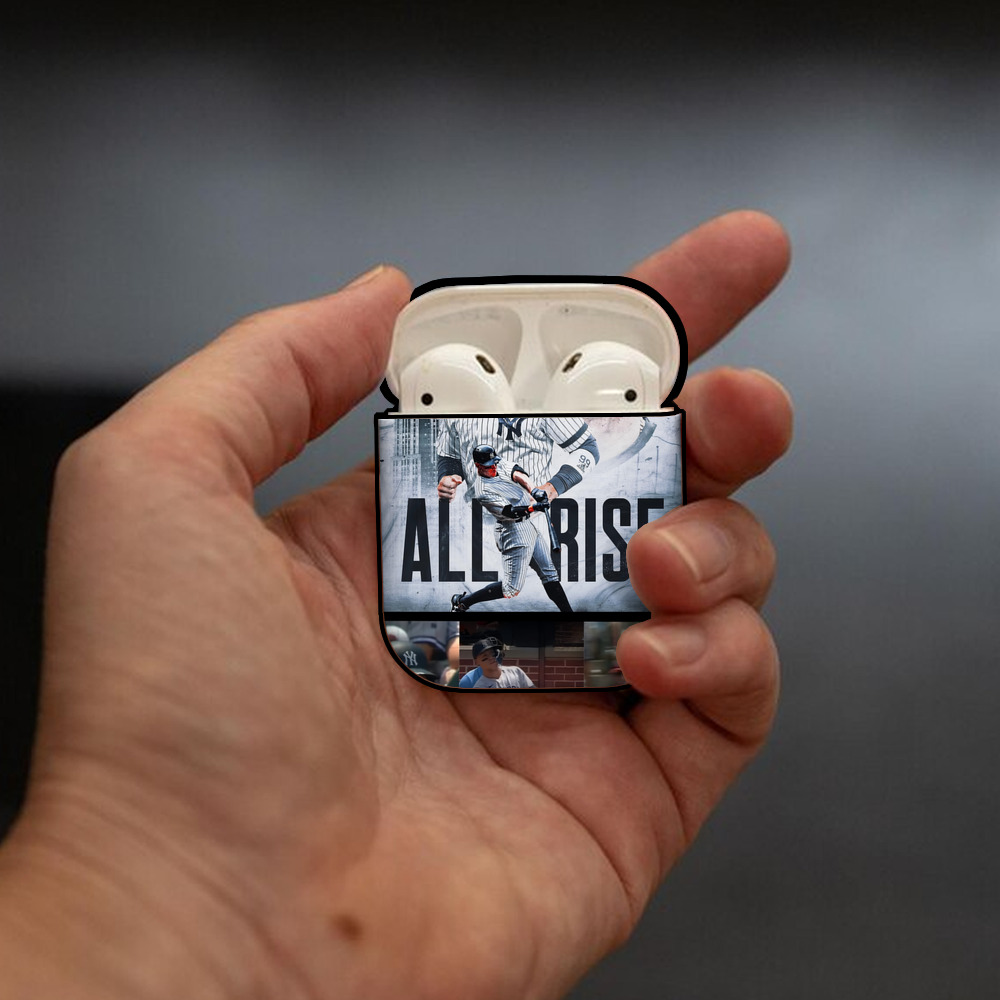 Aaron Judge 99 All Rise AirPods 2 Case Hard Shell Black, Flexible PC Material, Precise Cutouts, Full Protection, Anti-Fingerprint, Washable, Includes Keychain – Durable & Slim Design