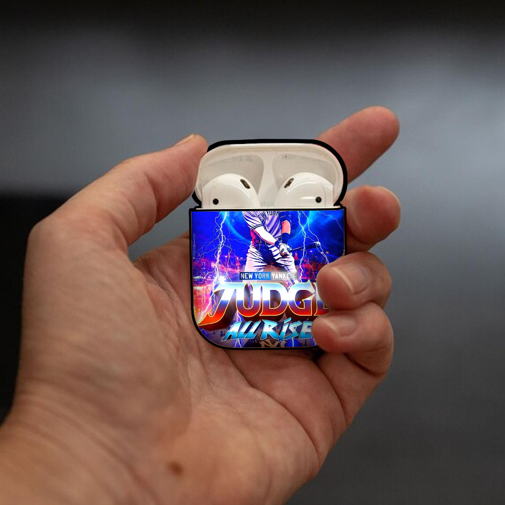 Aaron Judge 99 All Rise AirPods 2 Case Hard Shell Black, Flexible PC Material, Precise Cutouts, Full Protection, Anti-Fingerprint, Washable, Includes Keychain – Durable & Slim Design