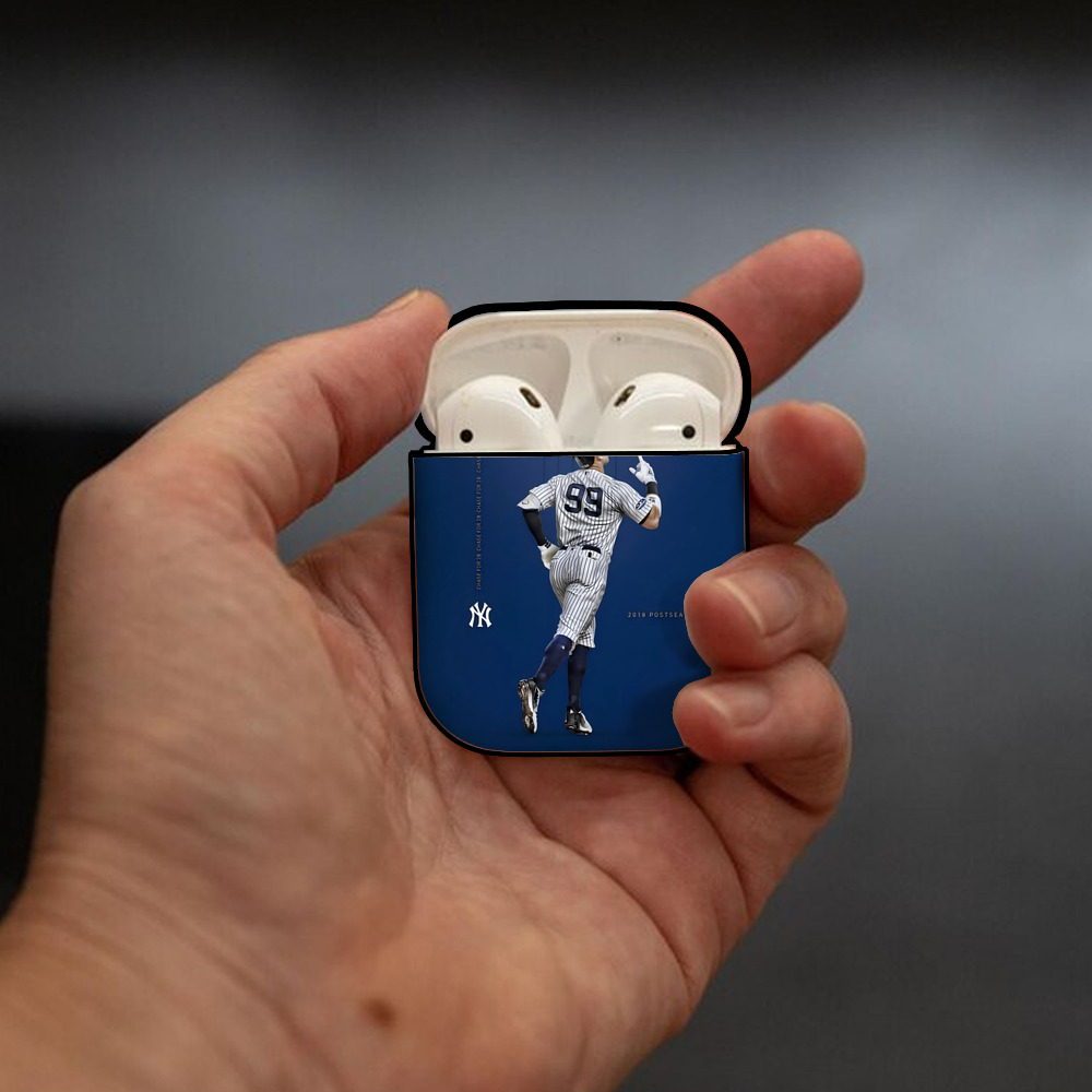 Aaron Judge 99 All Rise AirPods 2 Case Hard Shell Black, Flexible PC Material, Precise Cutouts, Full Protection, Anti-Fingerprint, Washable, Includes Keychain – Durable & Slim Design