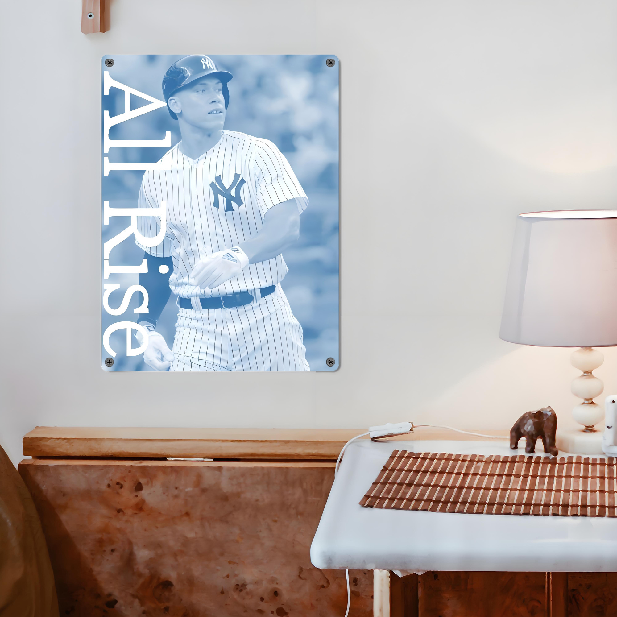 Aaron Judge 99 All Rise Vintage Metal Tin Sign 12x16inch – Retro Wall Art Decor For Home, Bar, Kitchen, Bedroom, Office – Durable Iron Sheet Poster, Easy To Hang, Full-Color Printing