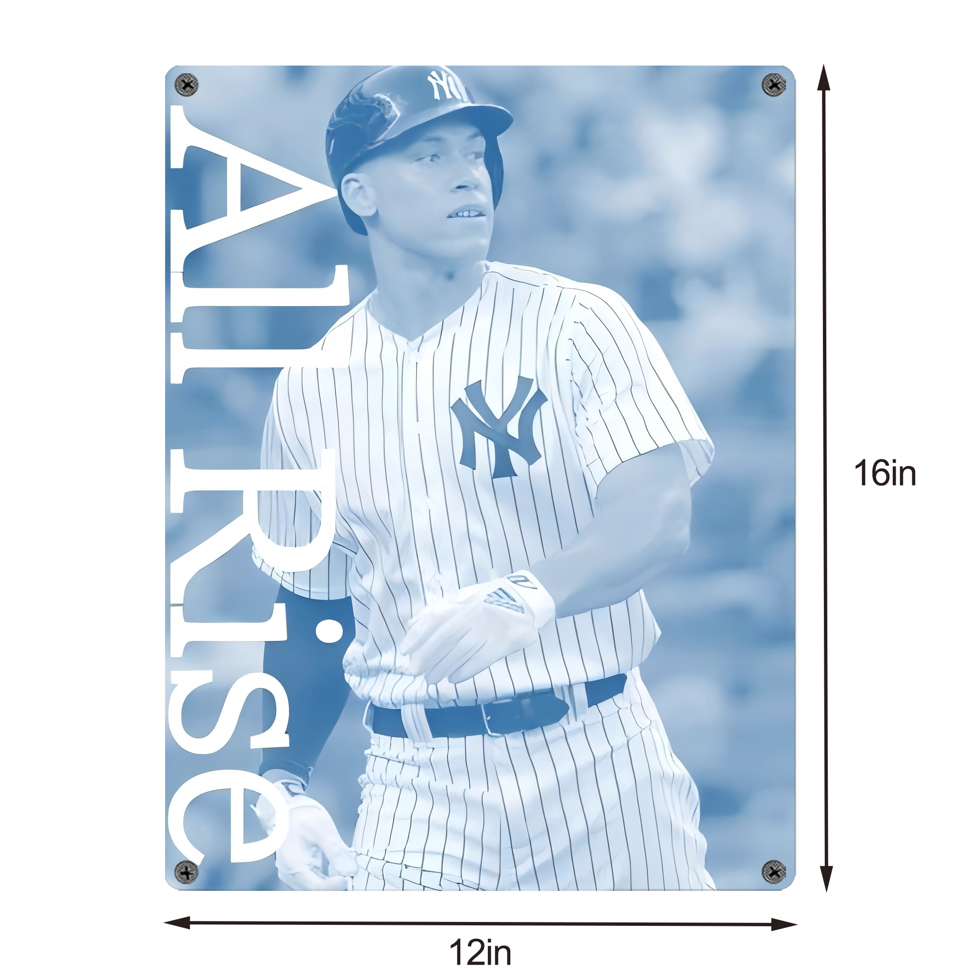 Aaron Judge 99 All Rise Vintage Metal Tin Sign 12x16inch – Retro Wall Art Decor For Home, Bar, Kitchen, Bedroom, Office – Durable Iron Sheet Poster, Easy To Hang, Full-Color Printing