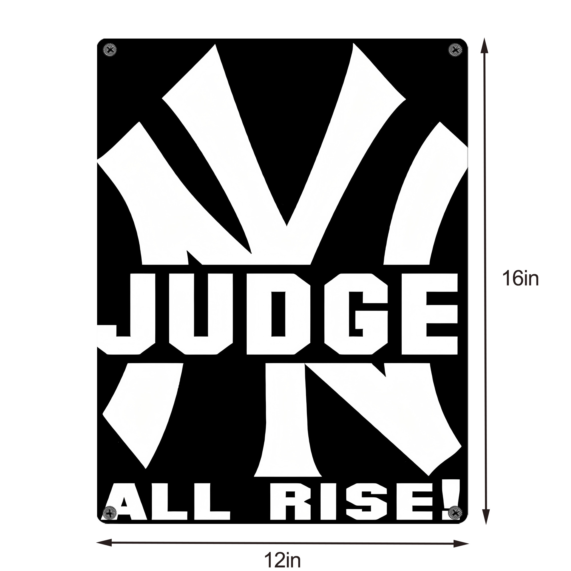 Aaron Judge 99 All Rise Vintage Metal Tin Sign 12x16inch – Retro Wall Art Decor For Home, Bar, Kitchen, Bedroom, Office – Durable Iron Sheet Poster, Easy To Hang, Full-Color Printing