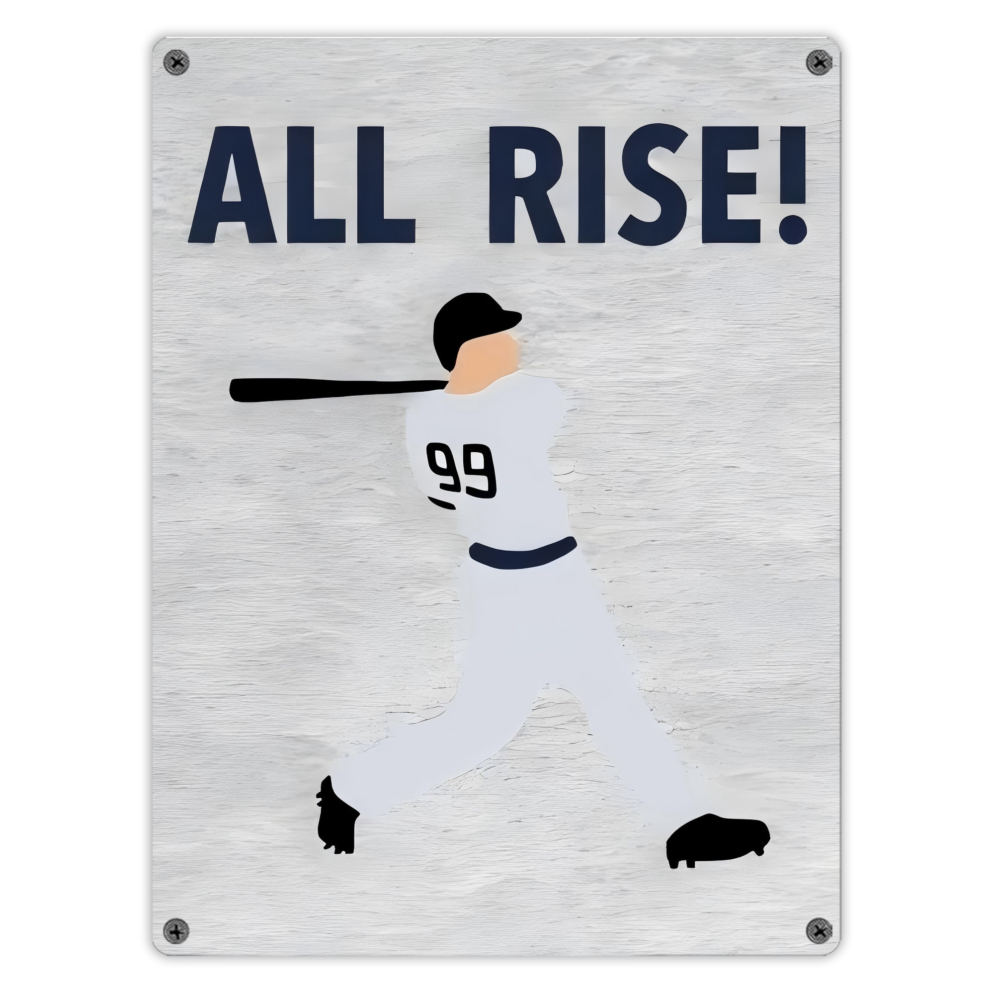 Aaron Judge 99 All Rise Vintage Metal Tin Sign 12x16inch – Retro Wall Art Decor For Home, Bar, Kitchen, Bedroom, Office – Durable Iron Sheet Poster, Easy To Hang, Full-Color Printing