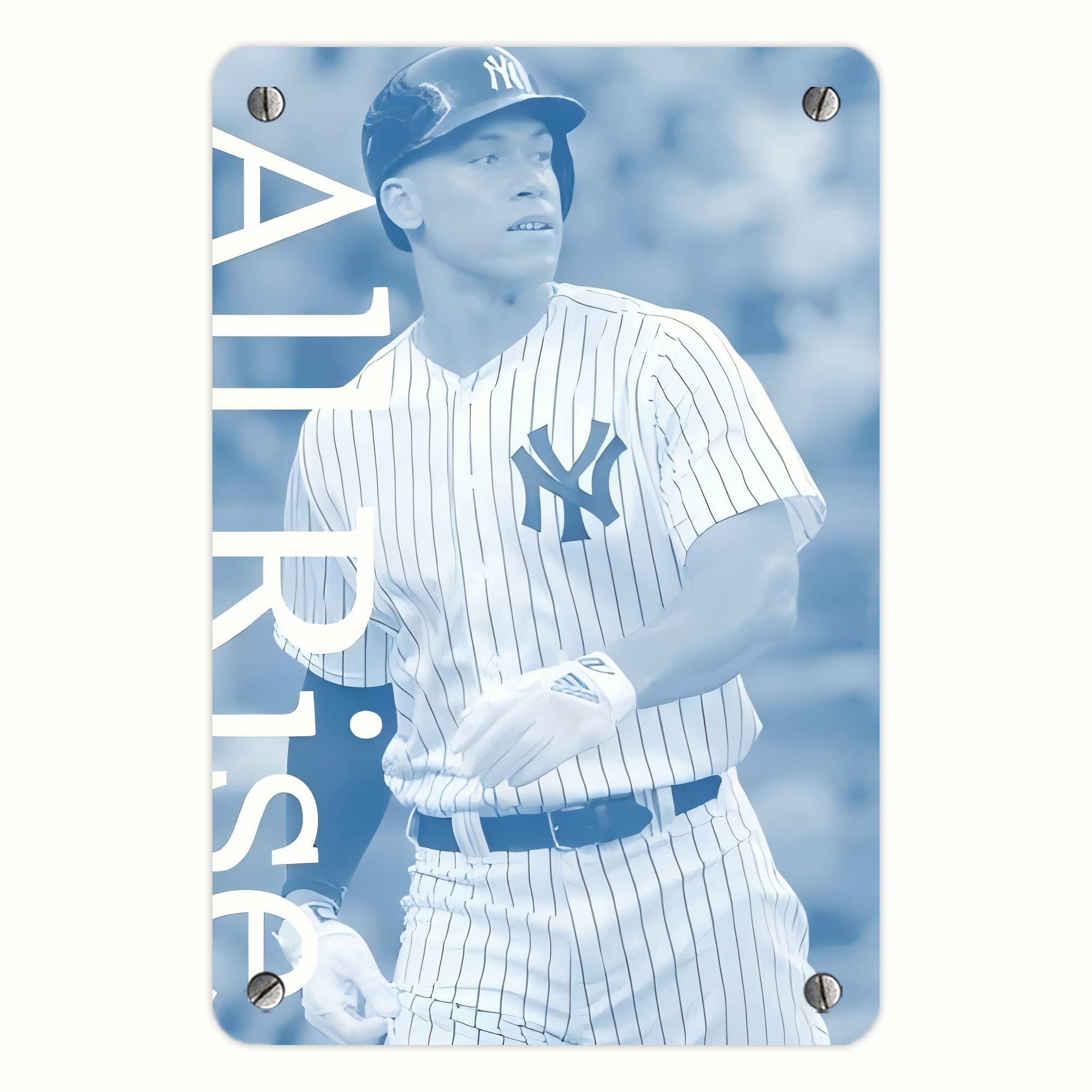 Aaron Judge 99 All Rise Metal Tin Sign 8x12inch - High-Quality Full-Print Decorative Wall Art, Durable Rust-Resistant Metal Plaque For Living Room, Bedroom, Kitchen, Office, Bar Décor