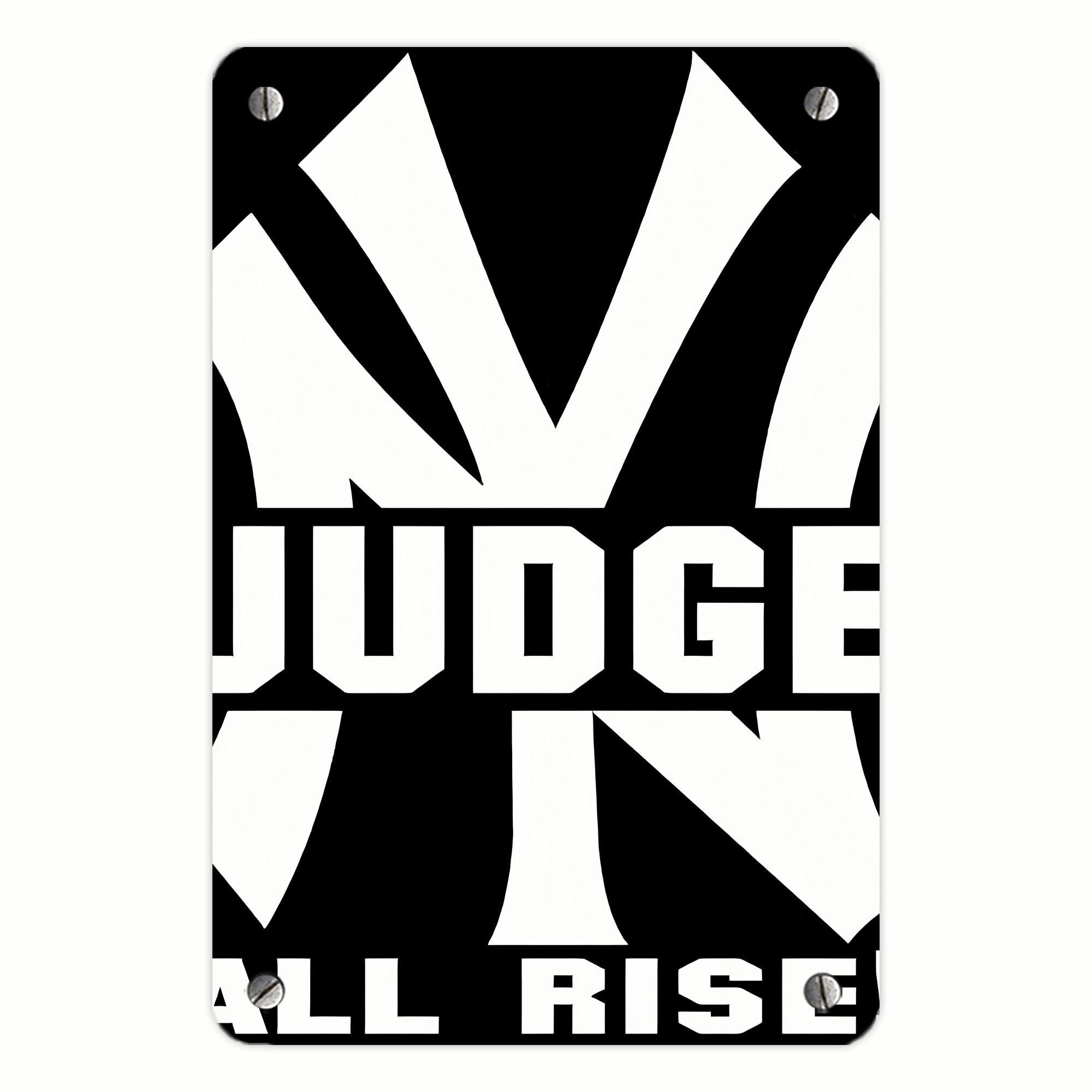 Aaron Judge 99 All Rise Metal Tin Sign 8x12inch - High-Quality Full-Print Decorative Wall Art, Durable Rust-Resistant Metal Plaque For Living Room, Bedroom, Kitchen, Office, Bar Décor